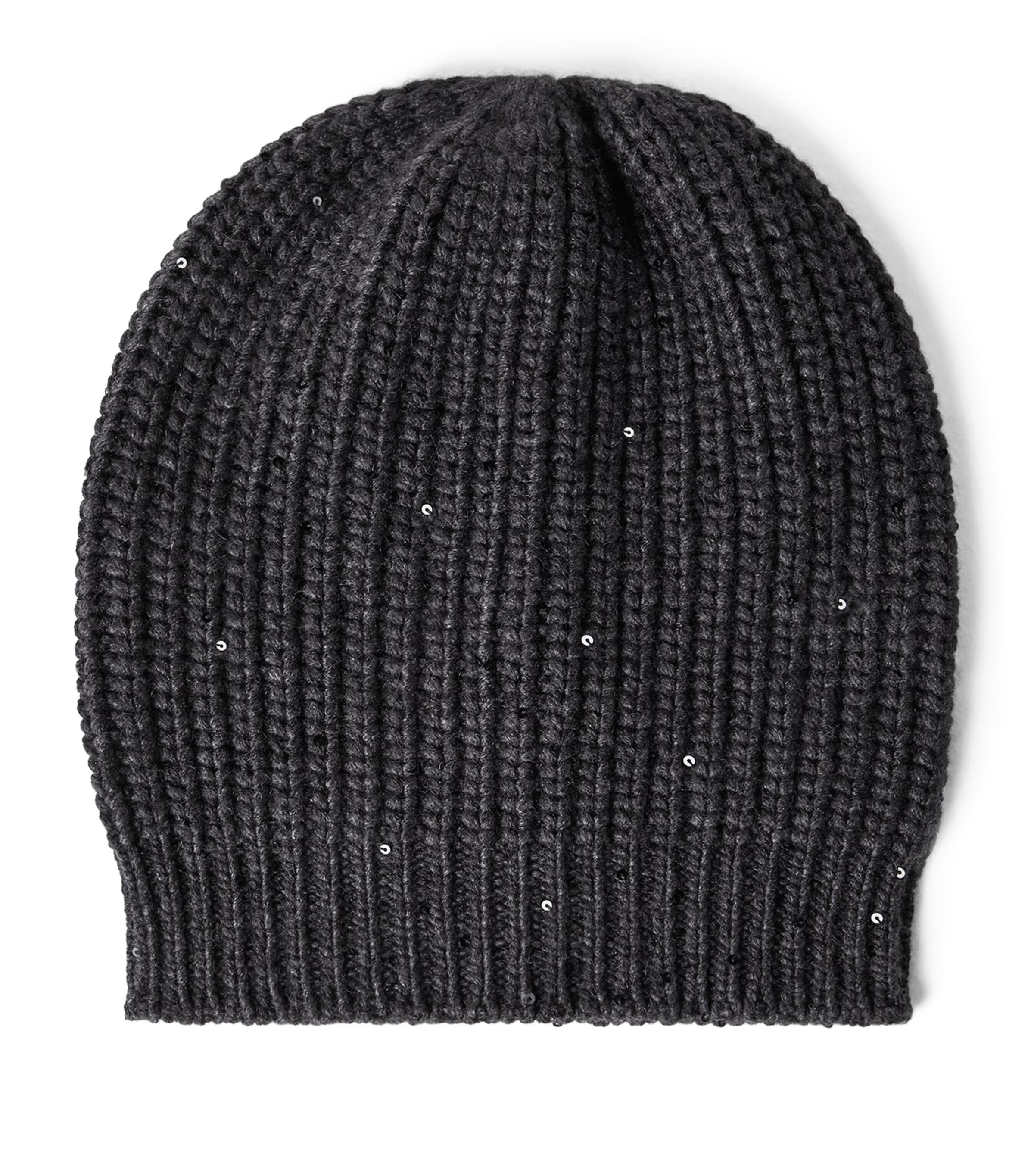 Brunello Cucinelli Cashmere-Silk Sequinned Beanie Image 1