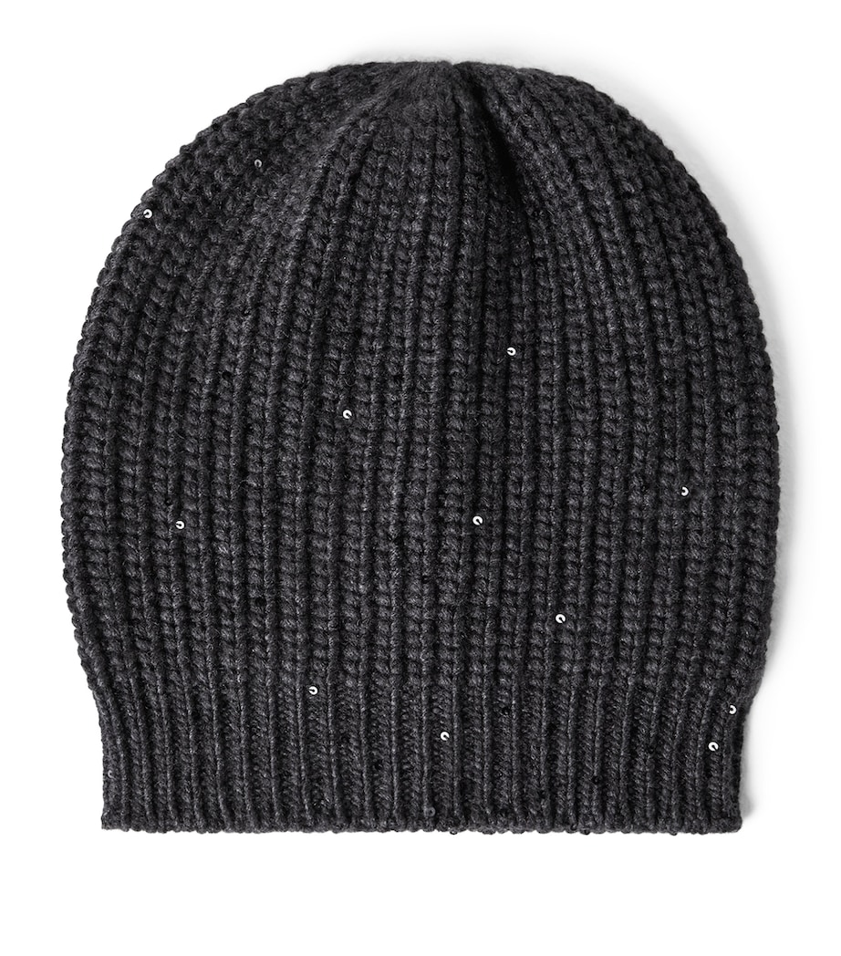Brunello Cucinelli Cashmere-Silk Sequinned Beanie Image 1