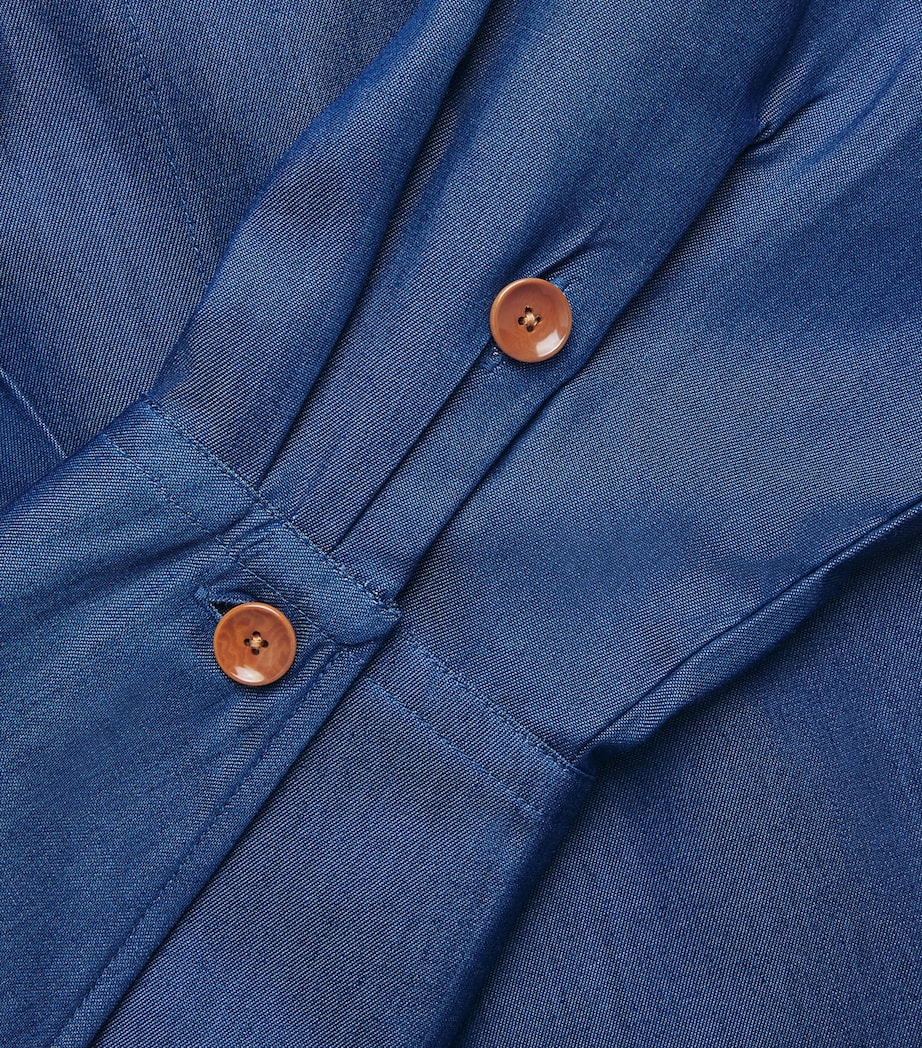 Palmer//Harding Womens Denim Drift Shirt Blue Denim Image 6