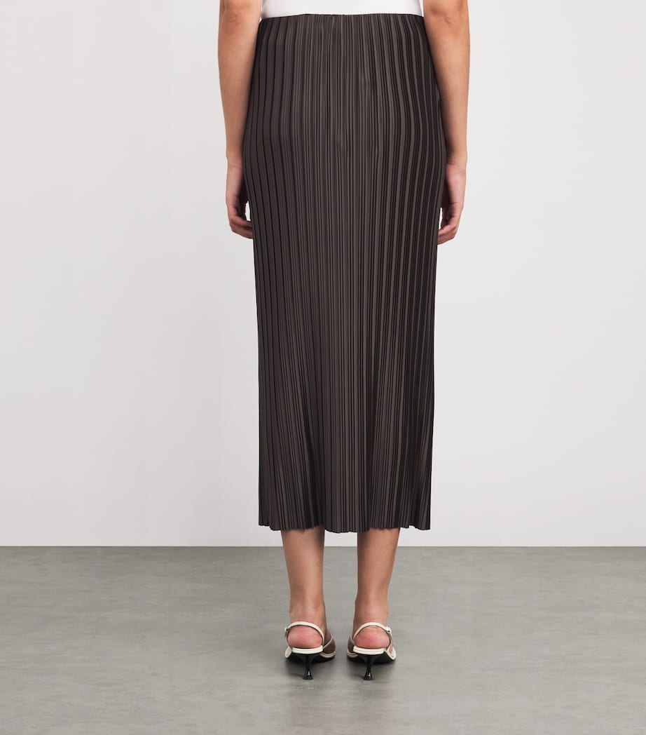 MAX&Co. Womens Jersey Pleated Column Skirt Coffee Image 4
