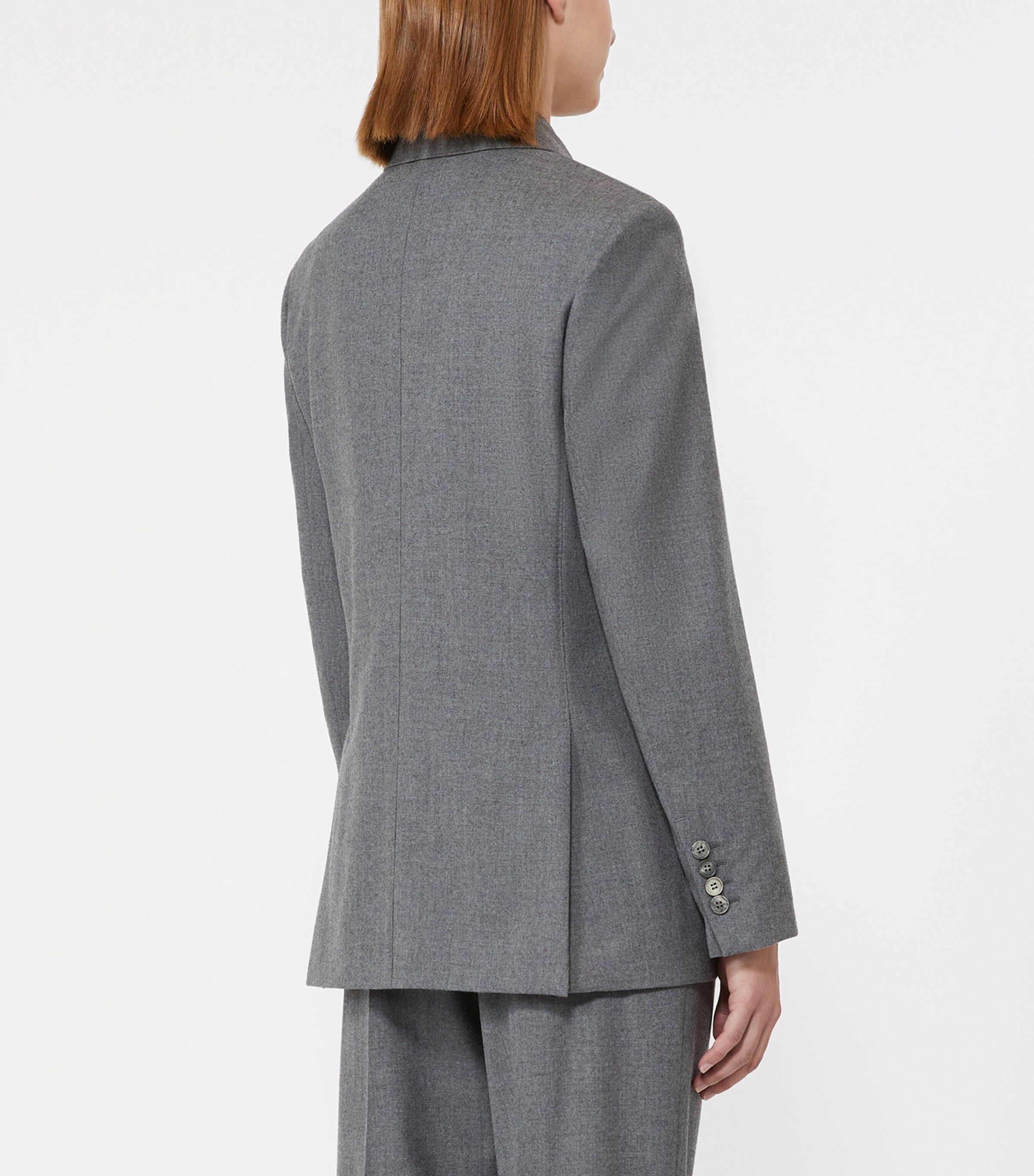 Max Mara Womens Cashmere Double-Breasted Blazer Medium Grey Image 4