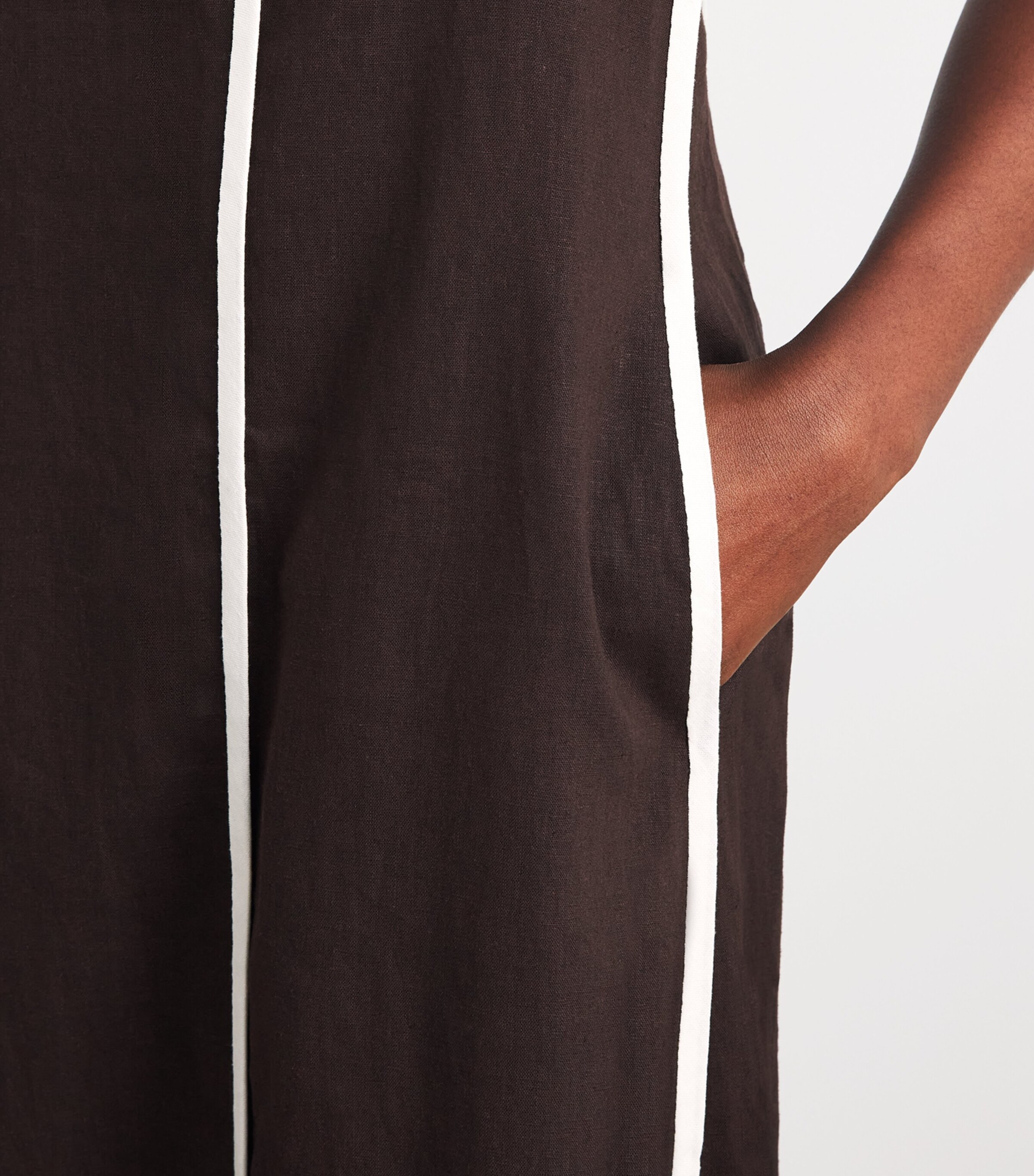 ME+EM Womens Effortless Maxi Dress Brown/light Cream Image 5