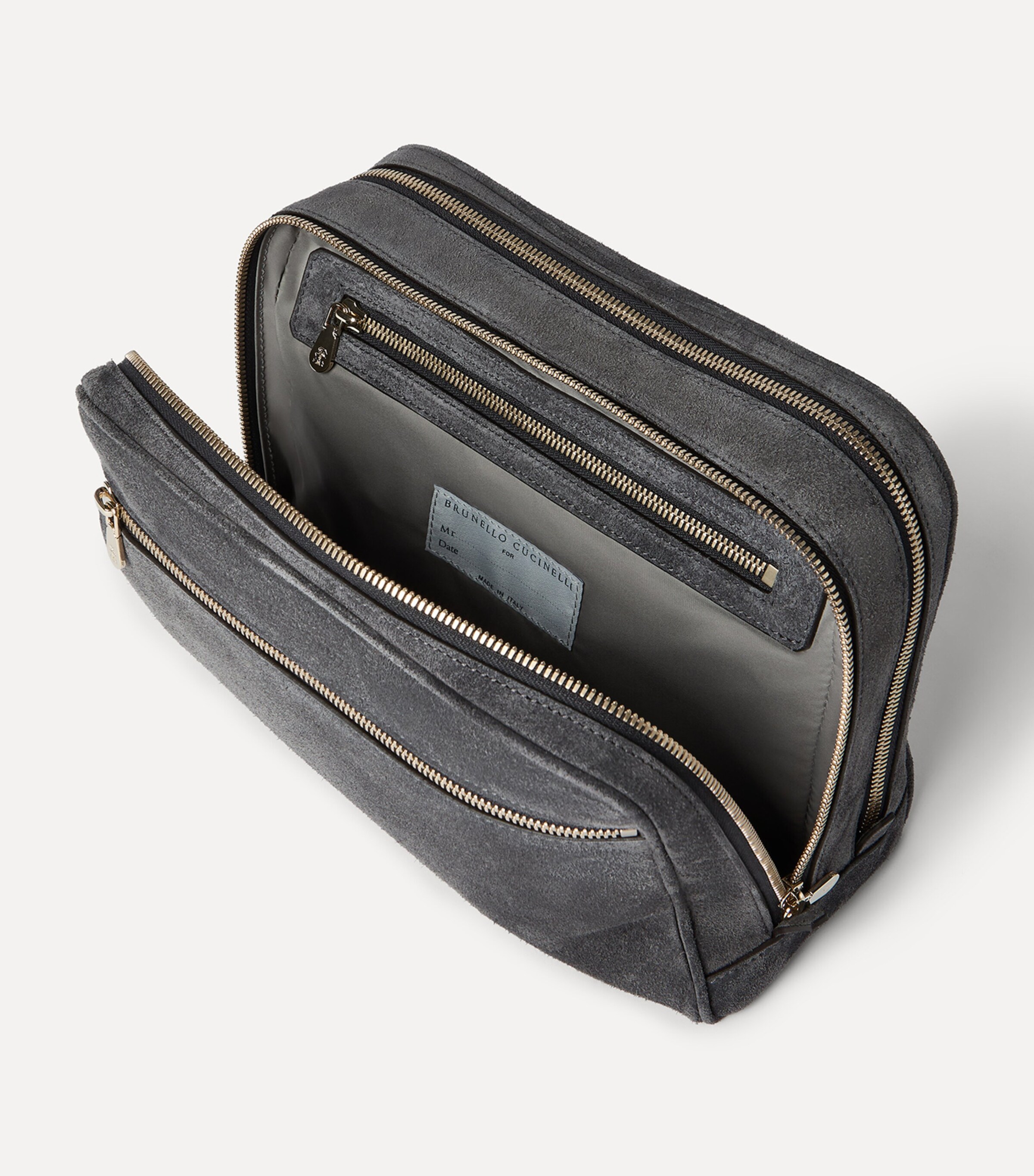 Brunello Cucinelli Suede Wash Bag Image 5