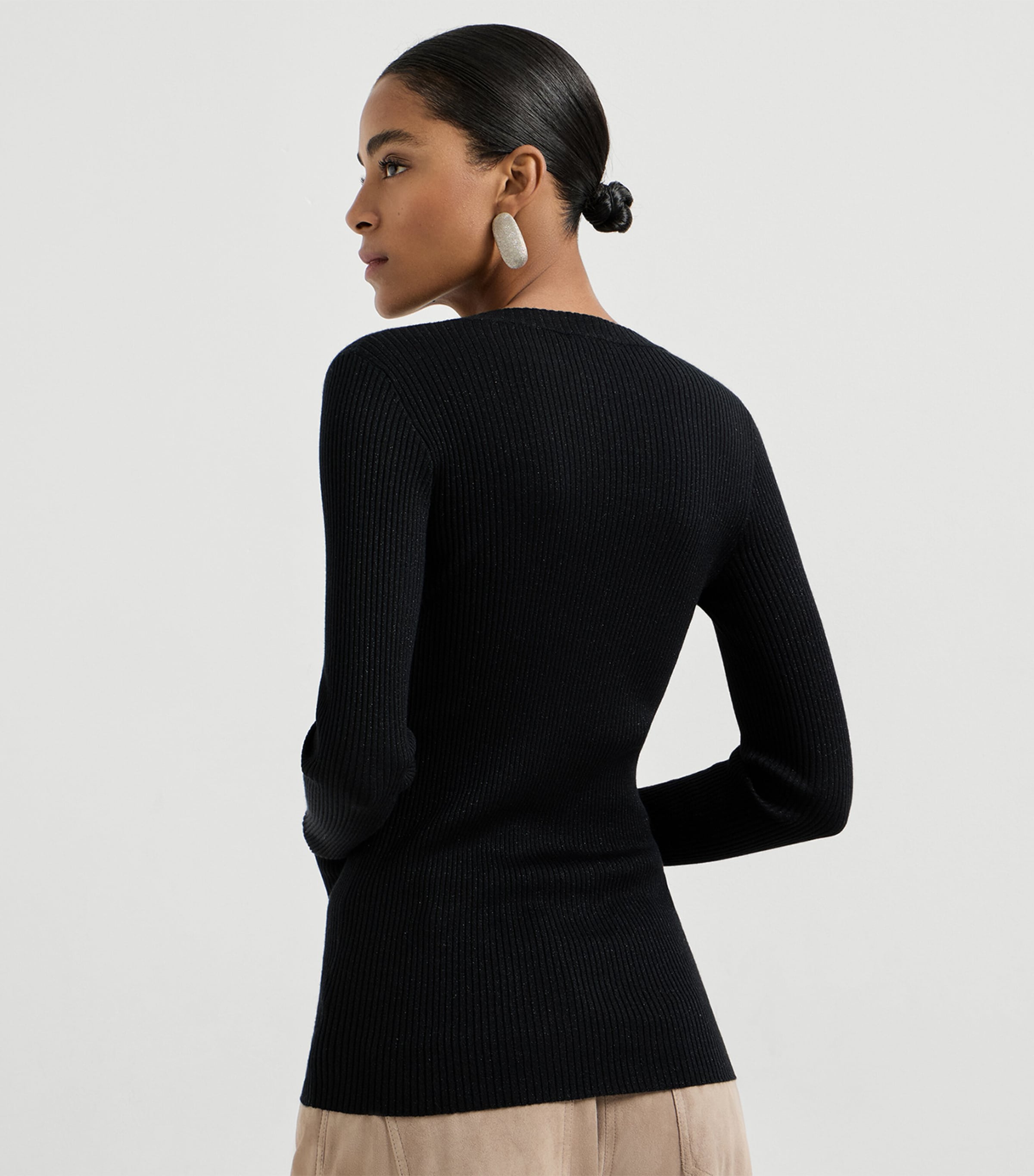 Brunello Cucinelli Womens Cashmere-Blend Sparkle Sweater Image 5