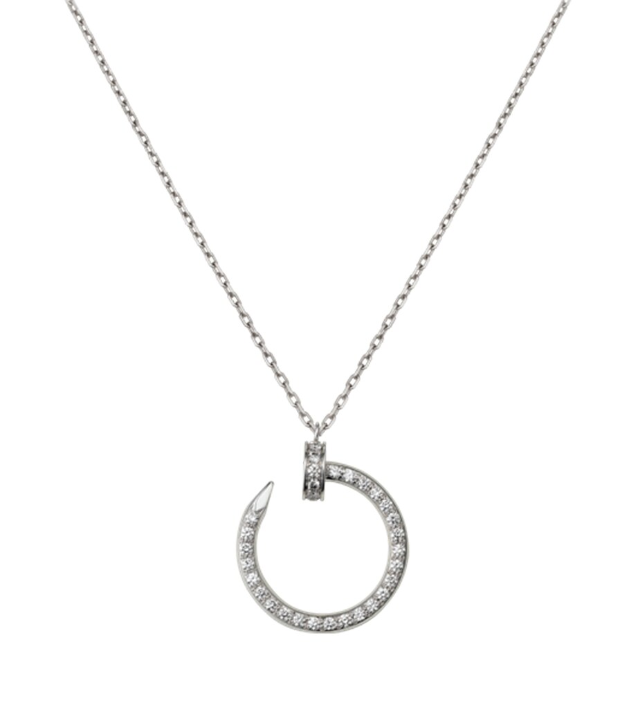 Cartier White Gold and Diamond Juste en Clou Pavé Necklace White Gold Image 1