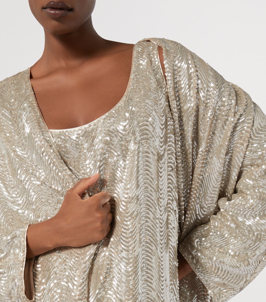 Sequin-Embellished Vetta Jacket BEIGE Image 4