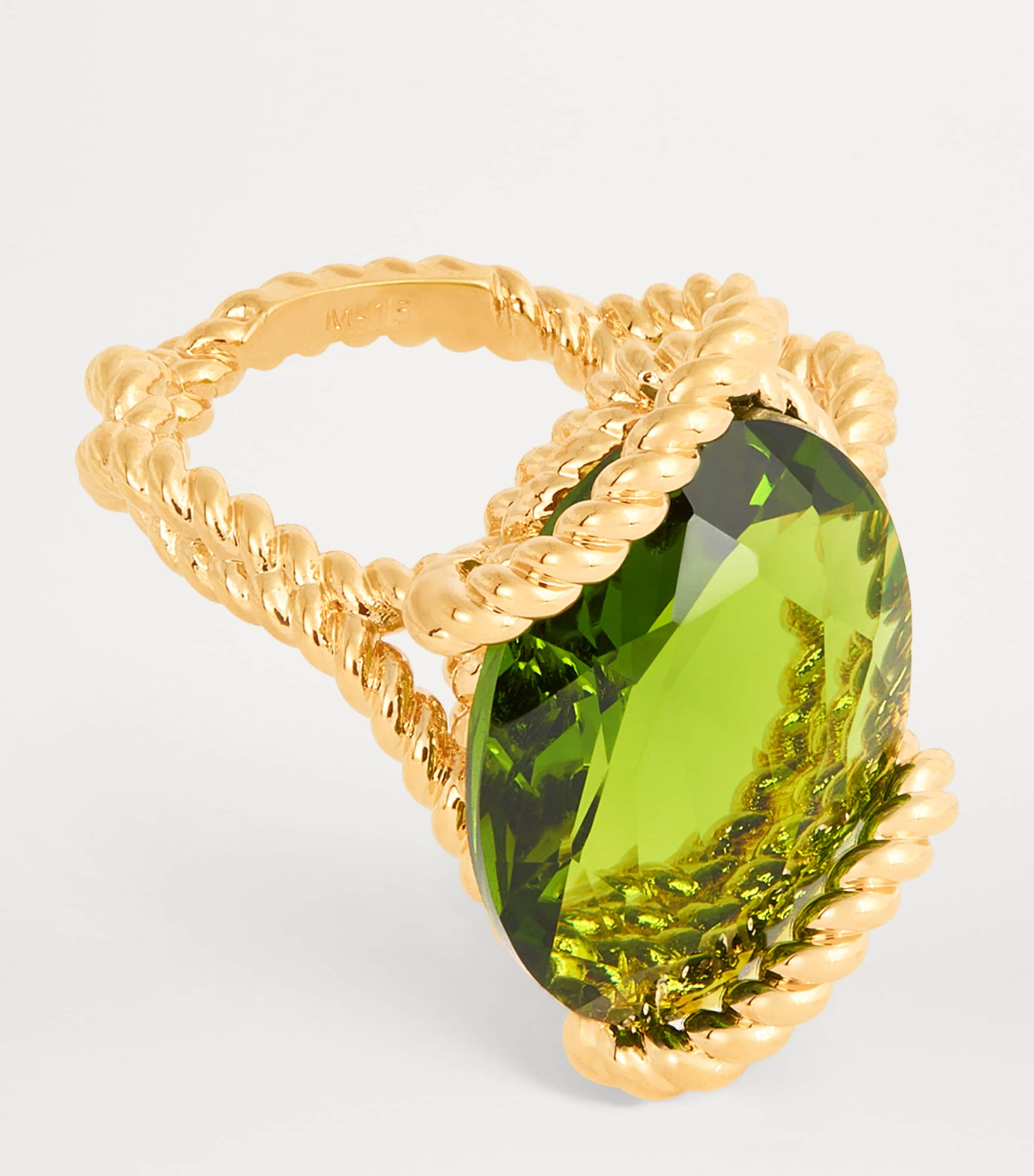 ZIMMERMANN YELLOW GOLD-PLATED BLOOM OVAL RING 