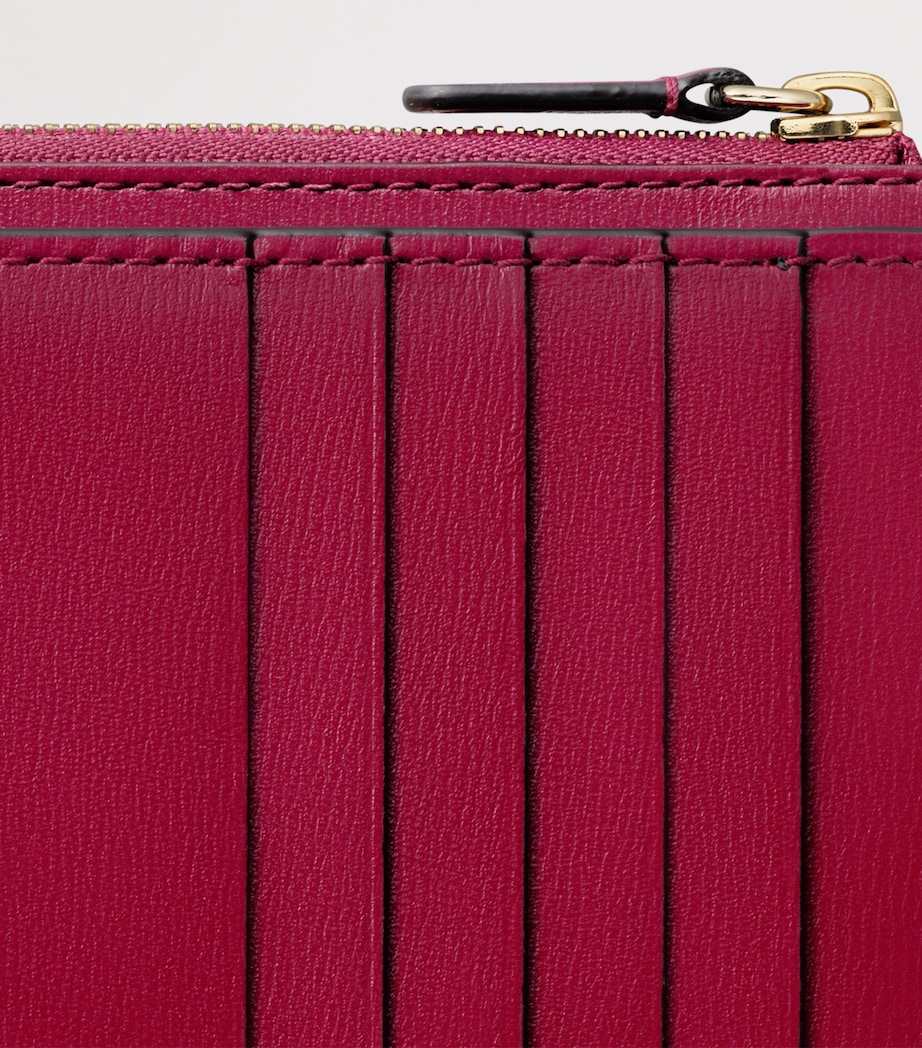 Cartier Leather Panthère de Cartier Zipped Card Holder Red Image 4