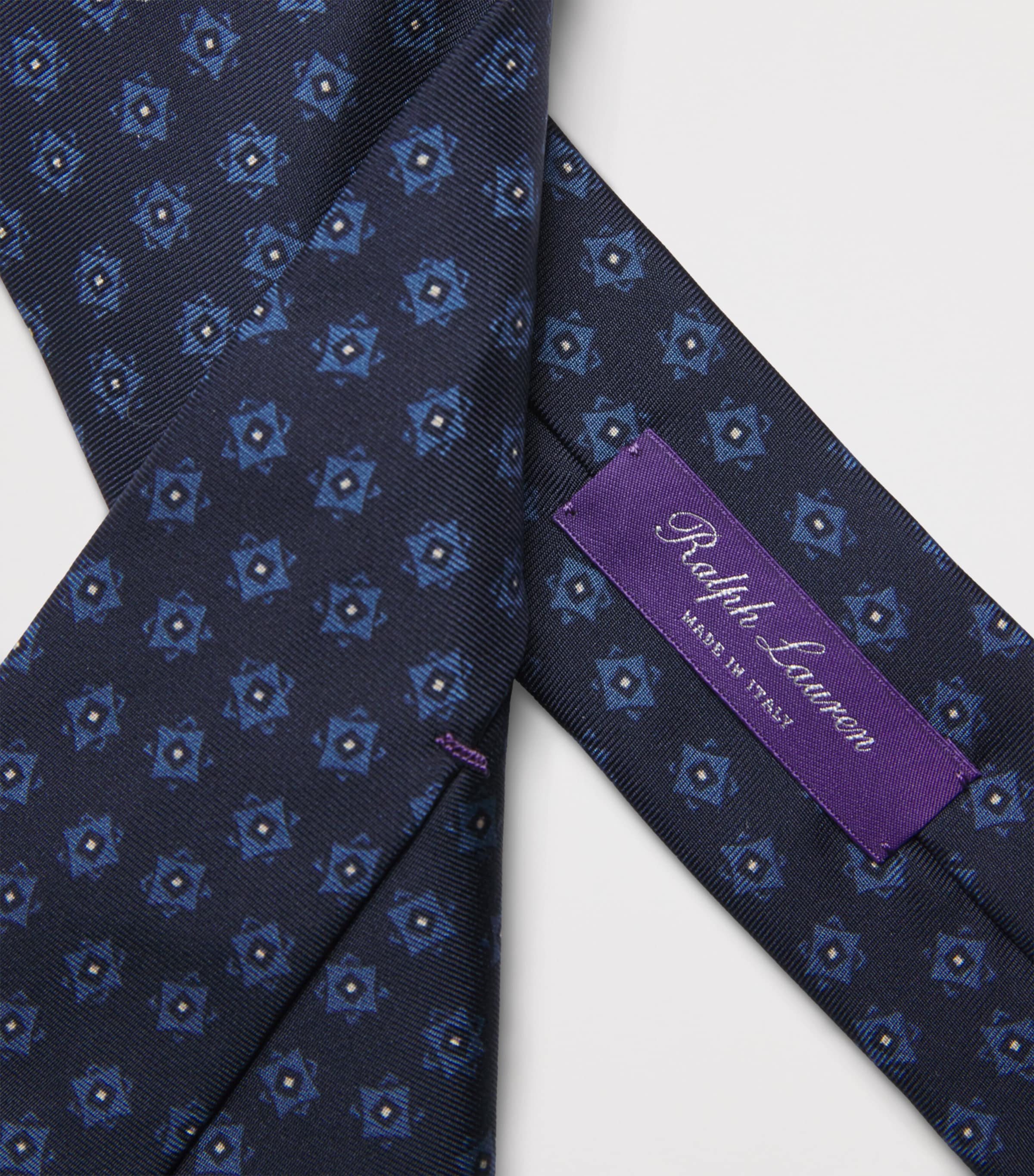 Ralph Lauren Purple Label Mulberry Printed Silk Tie Navy/blue Image 3