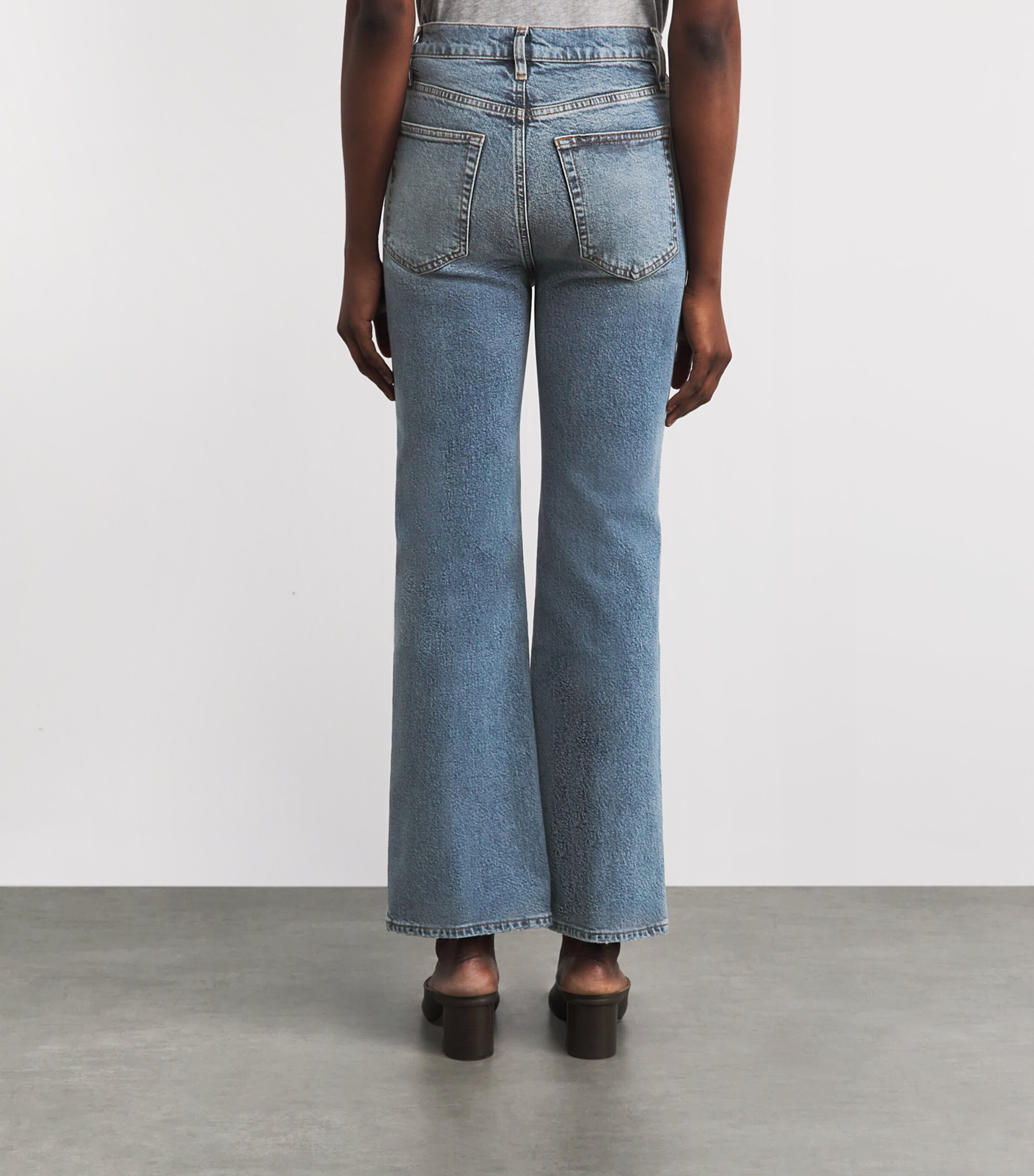 FRAME Womens The Arrow High-Rise Bootcut Jeans Cloudlet Image 5