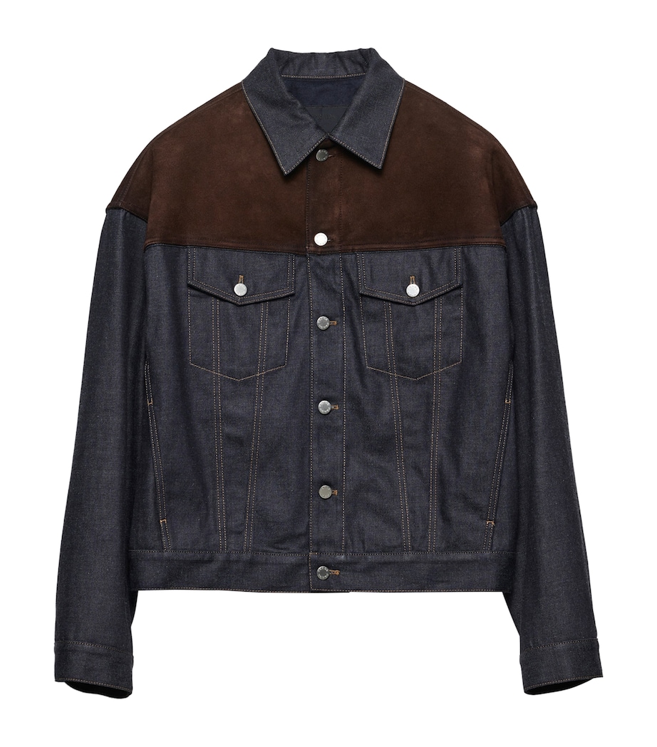 Denim-Suede Shirt Jacket F0008 Image 1