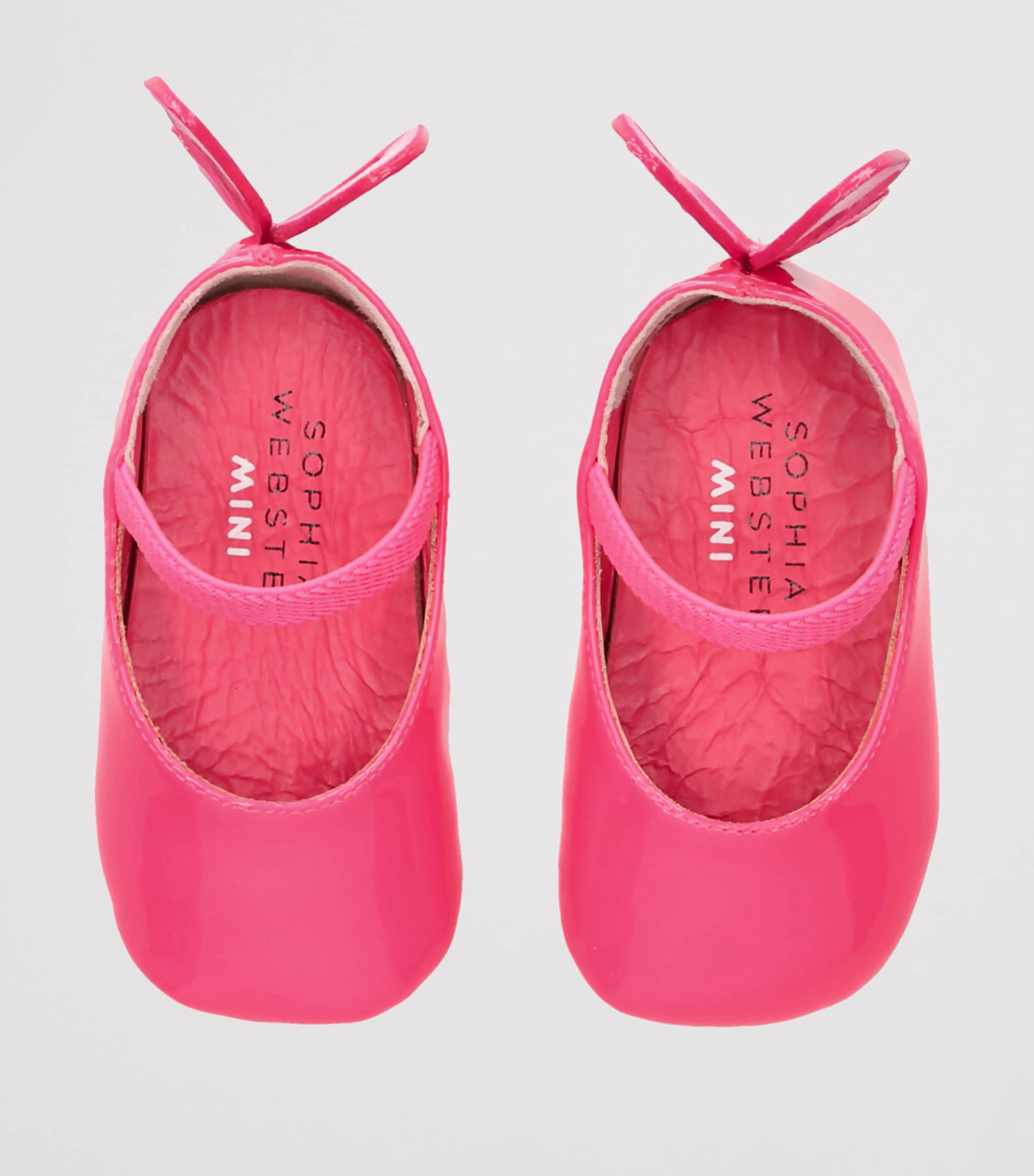 Leather Mademoiselle Baby Flats FUCHSIA Image 4