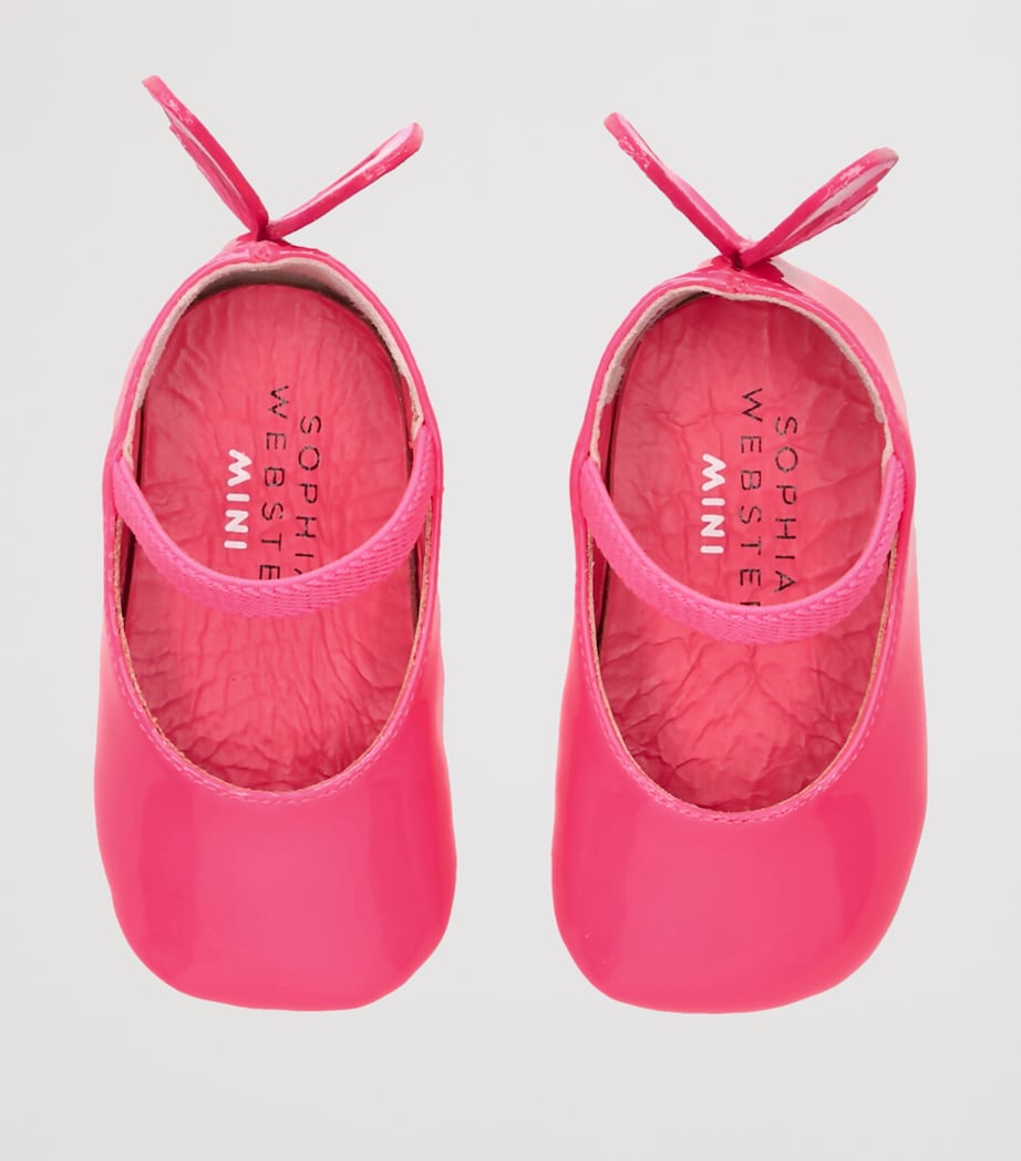 Leather Mademoiselle Baby Flats FUCHSIA Image 4