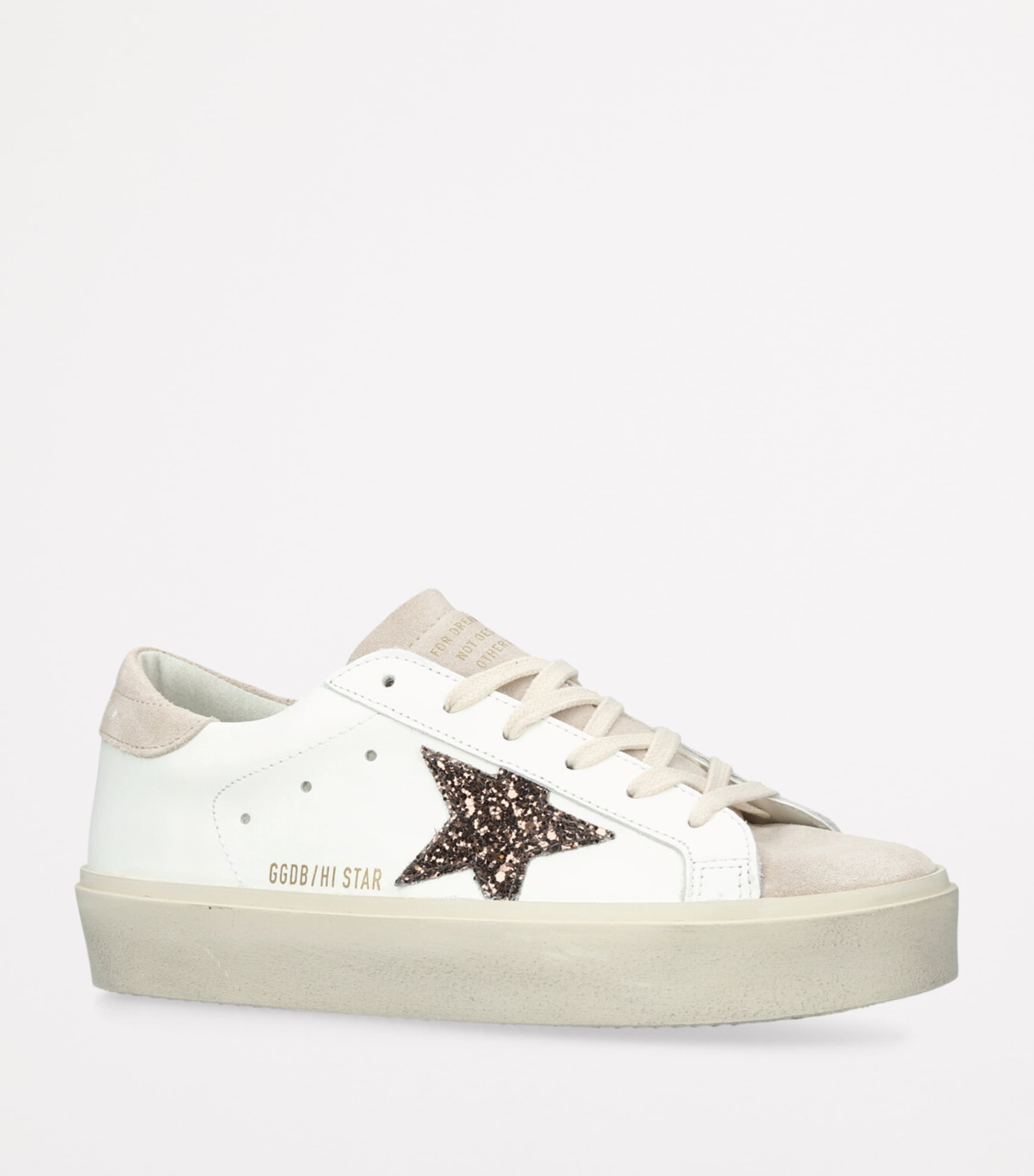 Golden Goose Leather Hi Star Sneakers White/oth Image 3