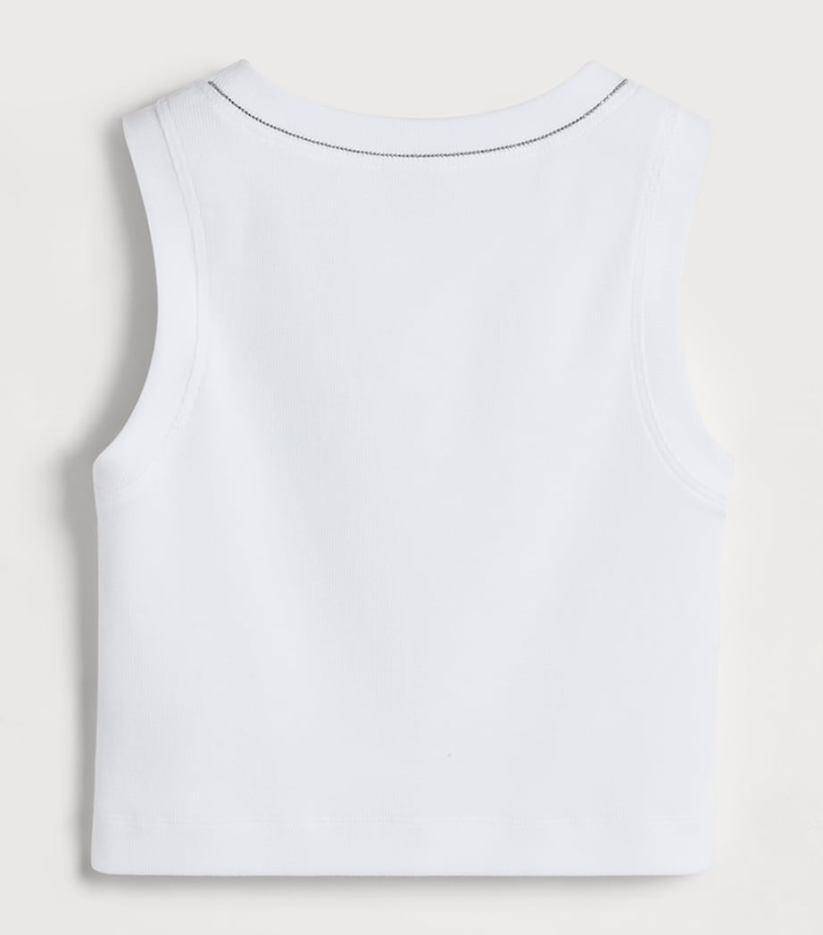 Brunello Cucinelli Kids Stretch-Cotton Tank Top (4-6 Years) Image 2