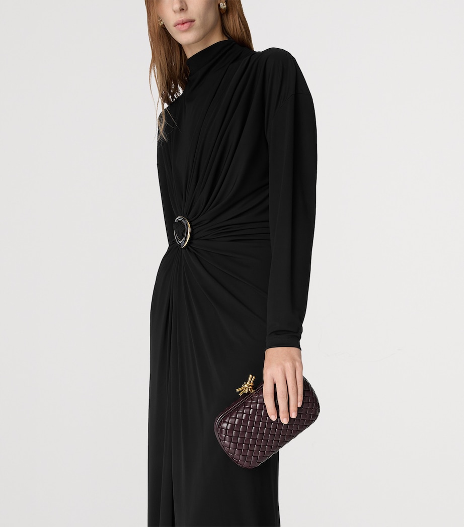 Leather Knot Minaudiere Clutch Bag 2264 Image 2