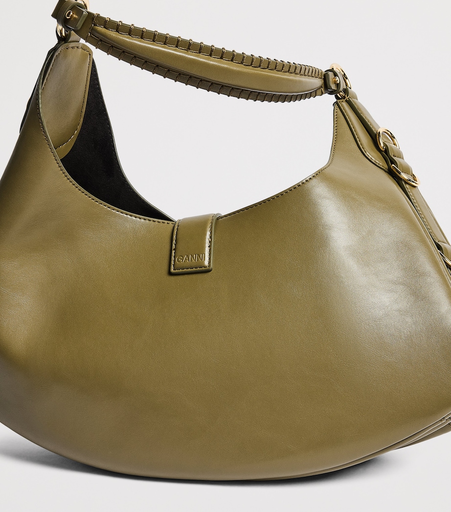 GANNI Womens Small Kat Shoulder Bag Military Olive Image 5