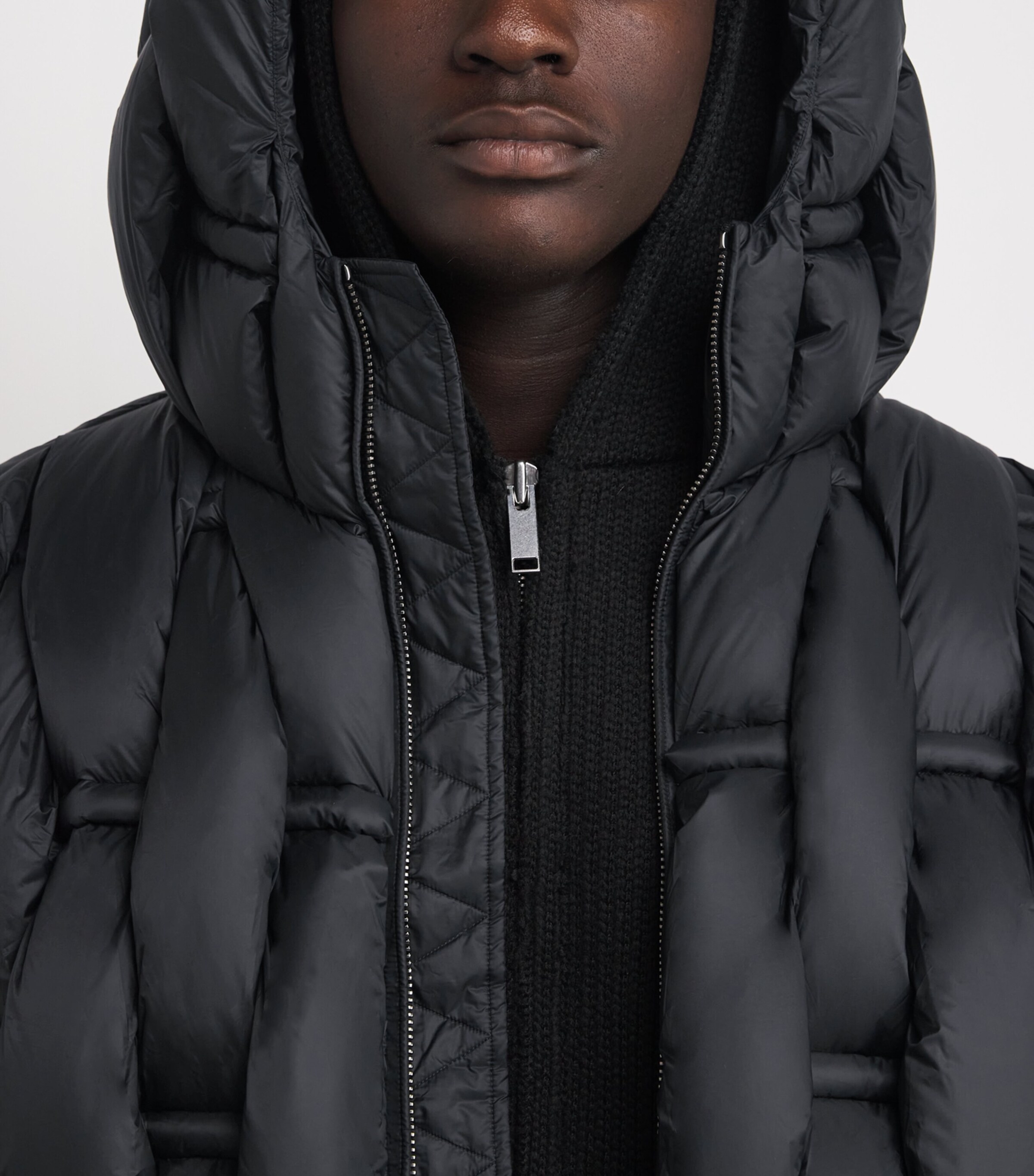 3D Down-Filled Woven Puffer Jacket 14 BLACK Image 6
