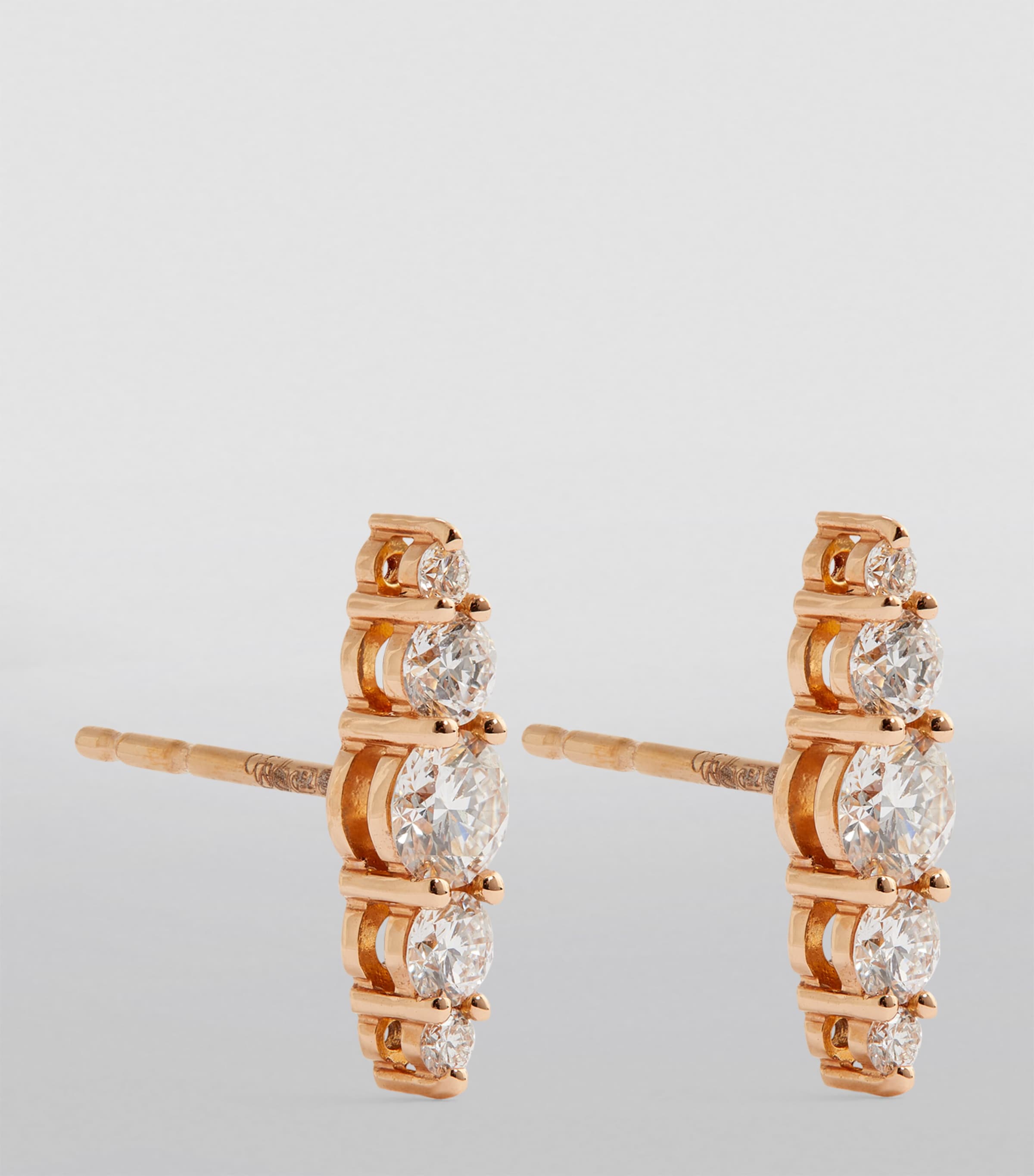 Rose Gold Aria Stud Earrings ROSE GOLD Image 2