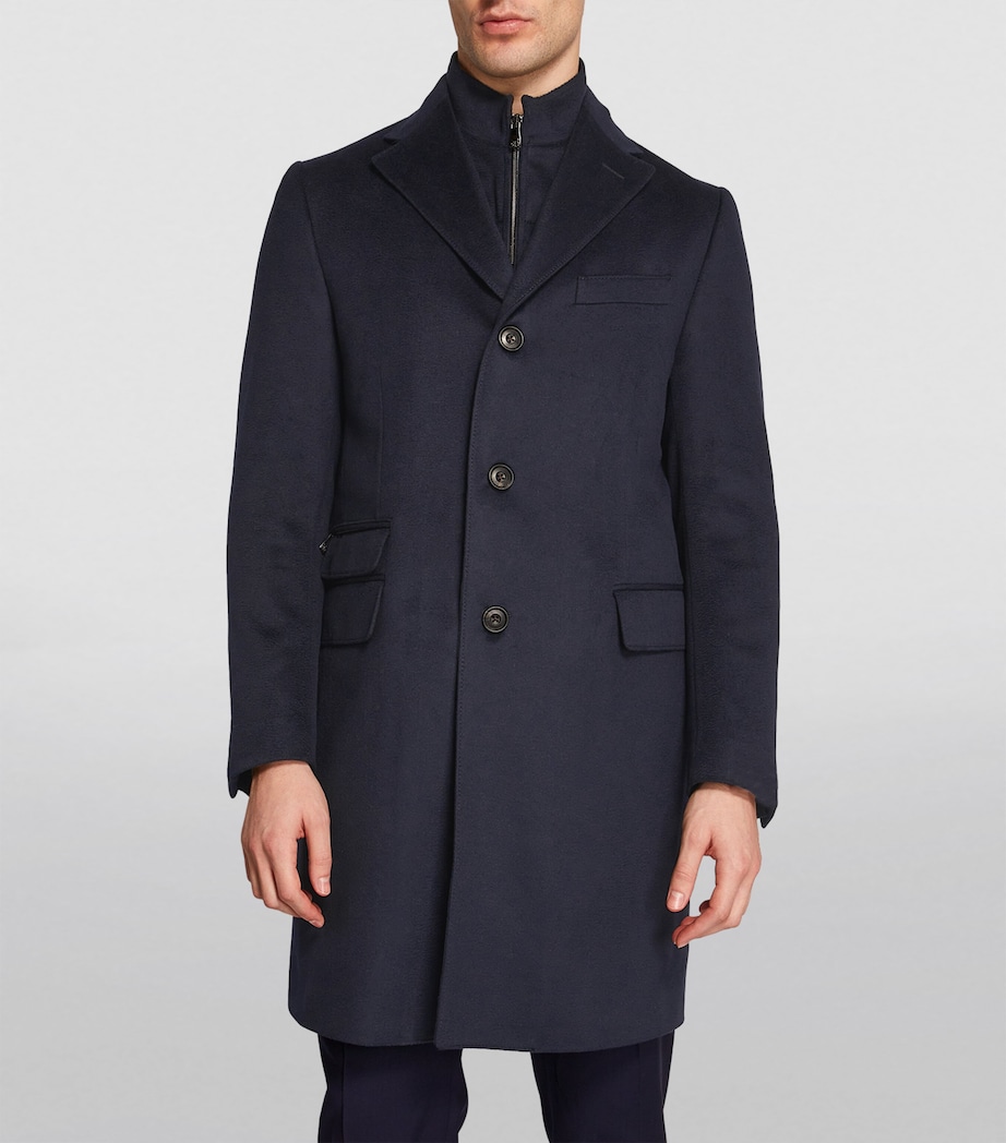 Virgin Wool Overcoat NAVY-002 Image 2