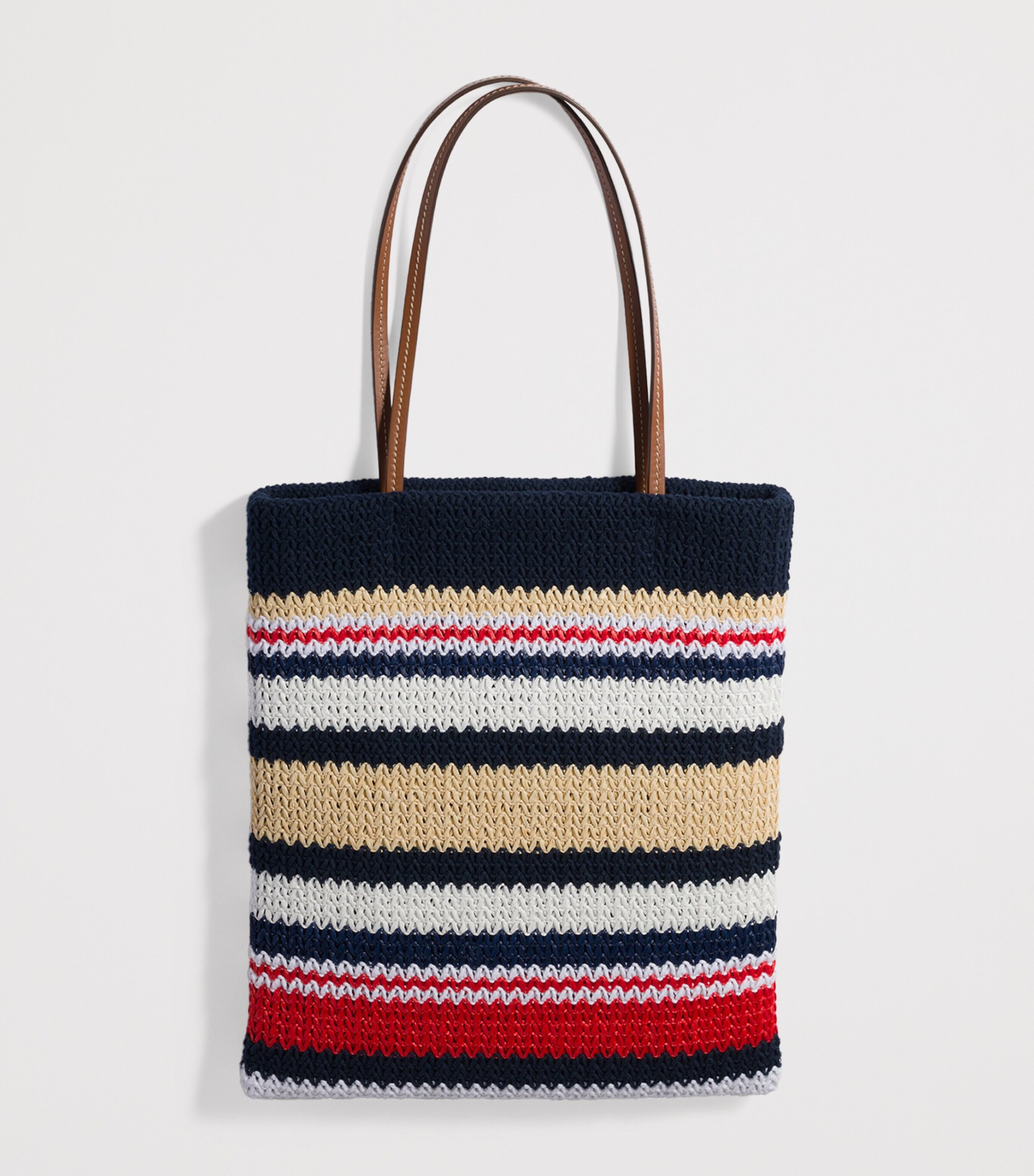 Miu Miu Raffia-Effect Woven Tote Bag Blue Image 3