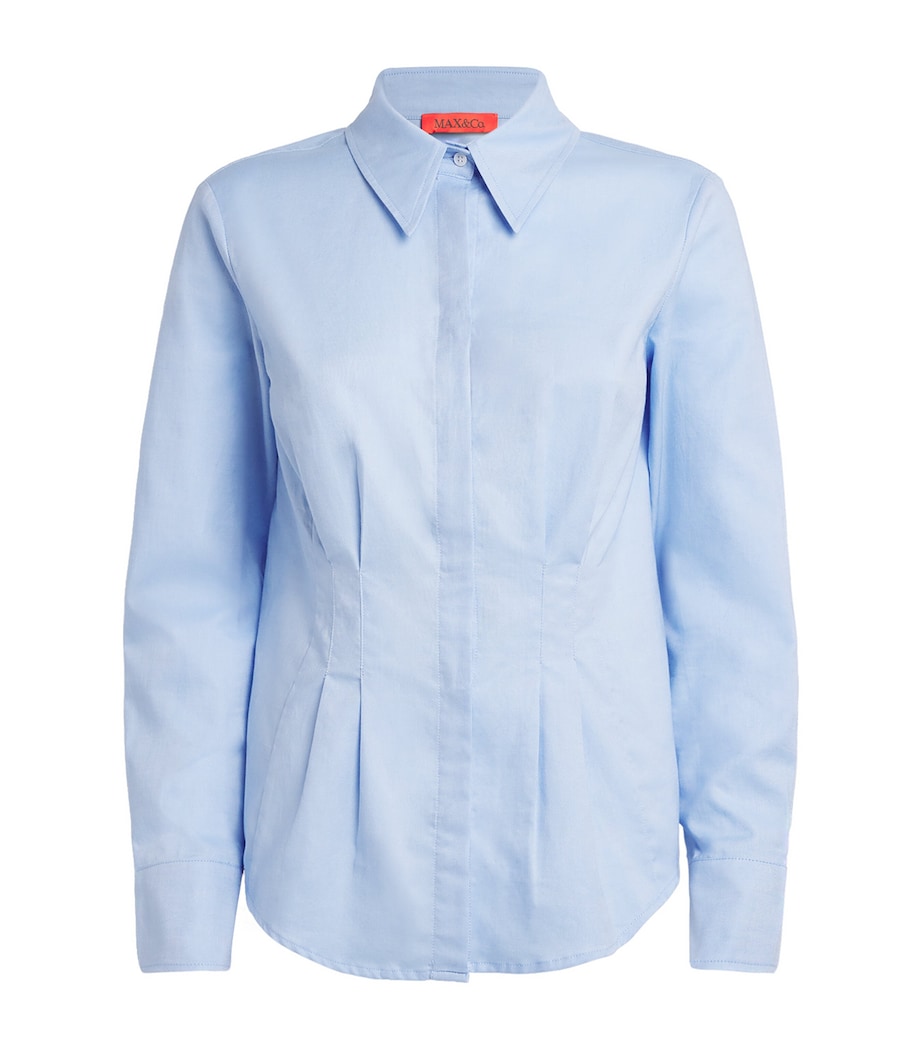 Crepe Collared Blouse SKY BLUE Image 1