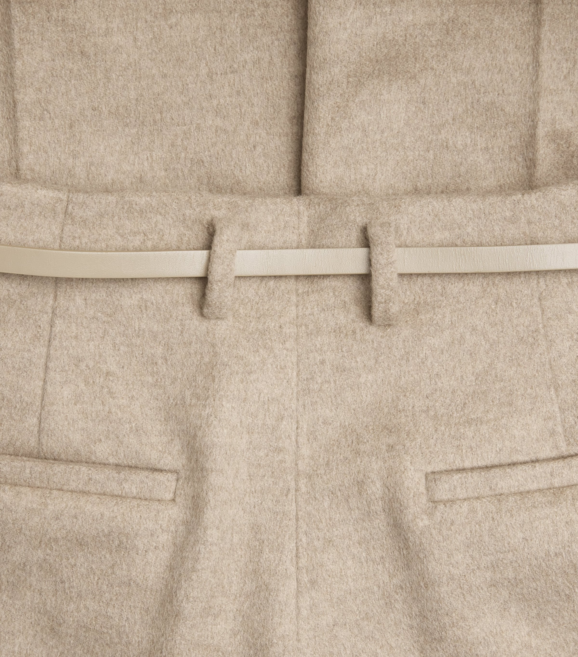 Wool-Cashmere Belted Trousers HICKORY MELANGE Image 5