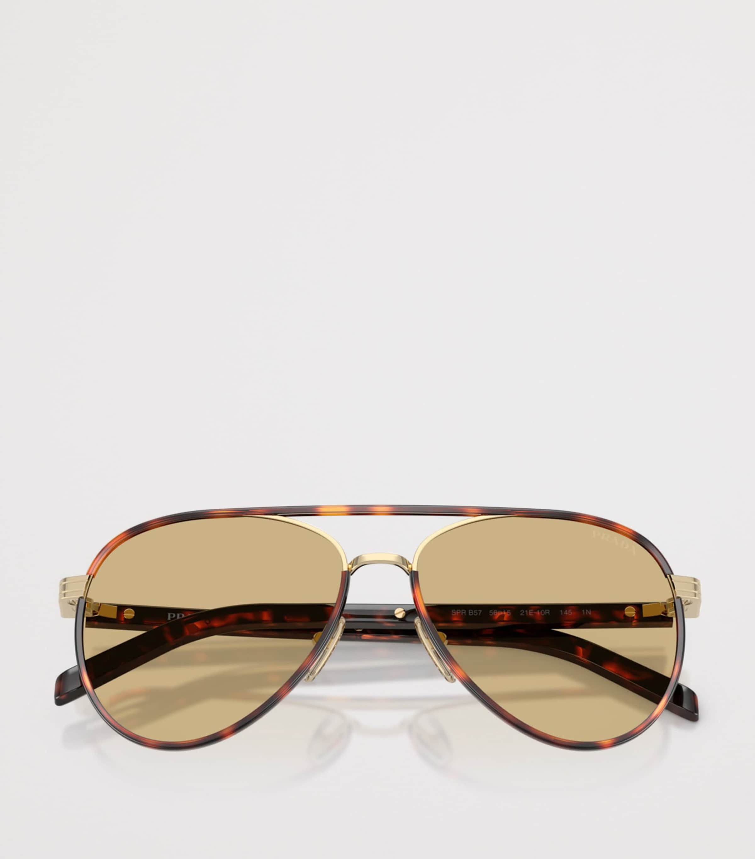 Prada B57S  Pilot Sunglasses Gold Image 5