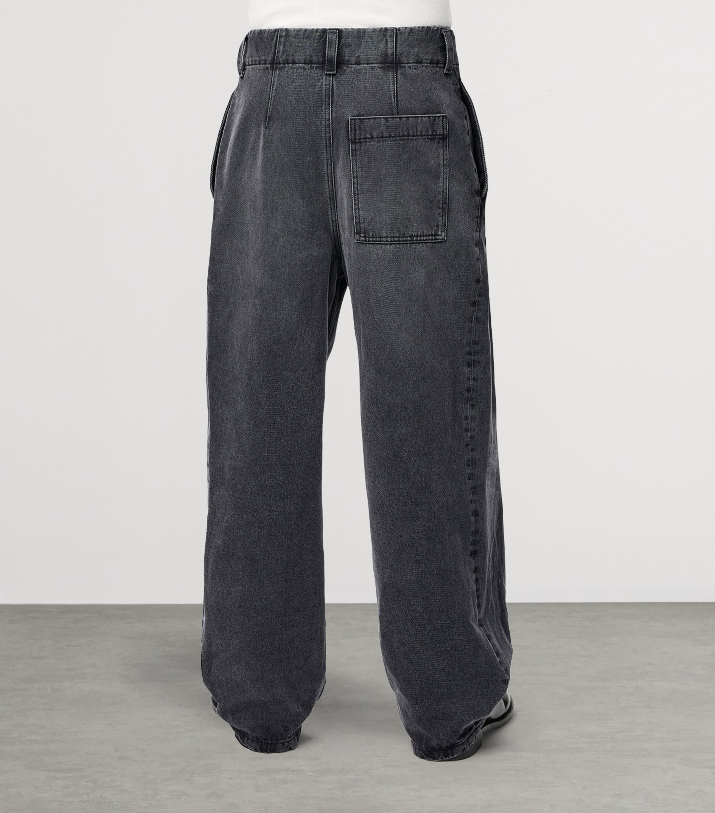Pleated Jeans BLACK Image 4