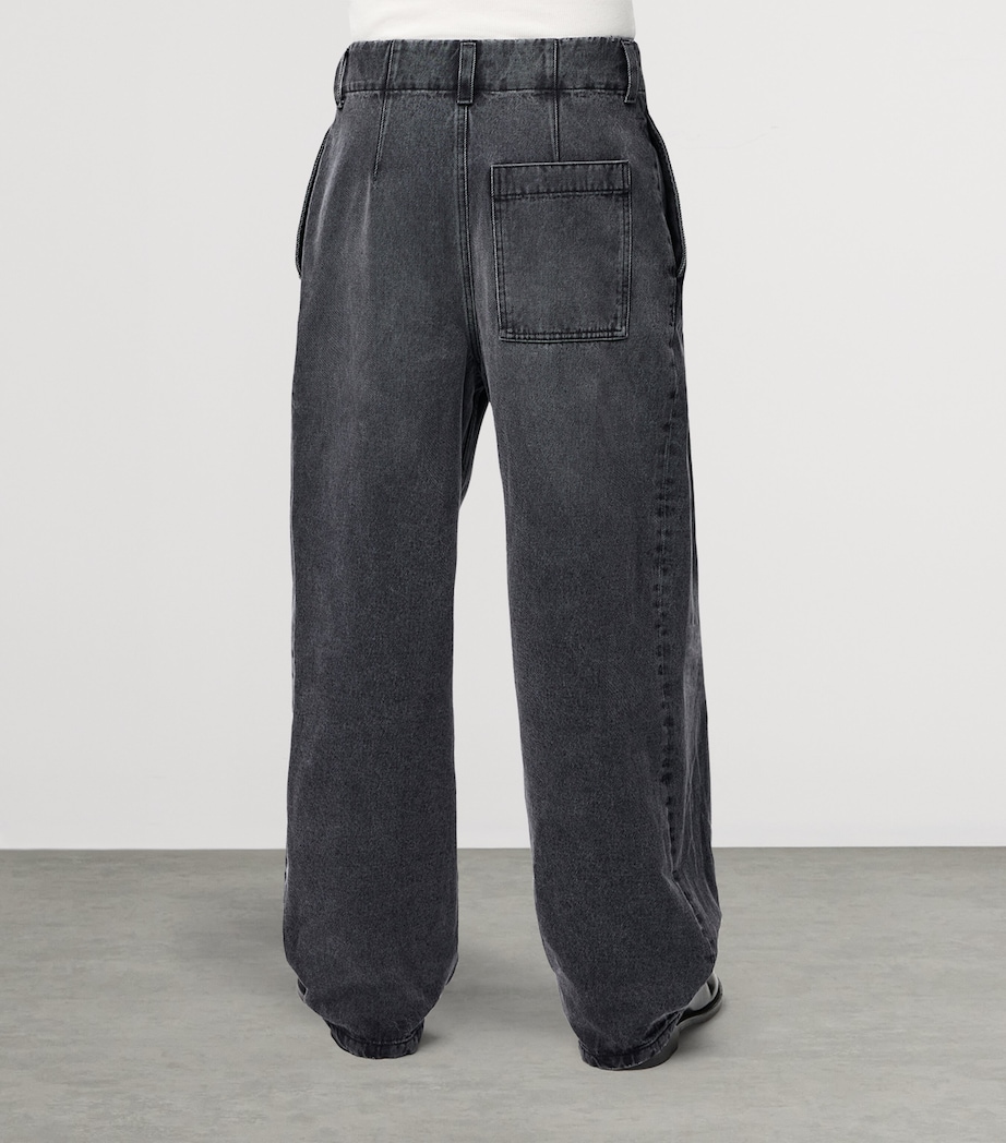 Pleated Jeans BLACK Image 4