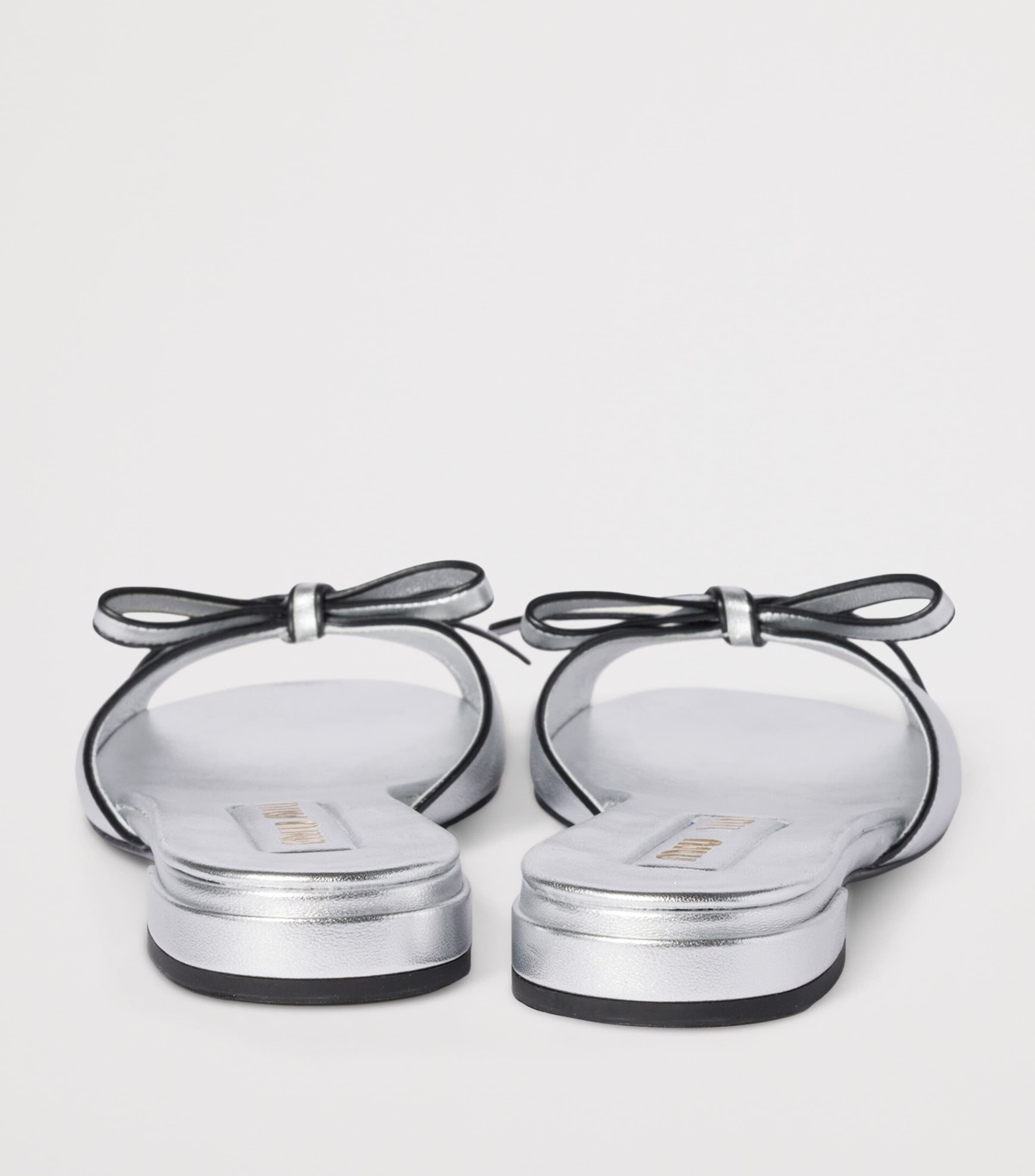 Miu Miu Nappa Leather Mordoré Bow Sandals Image 3