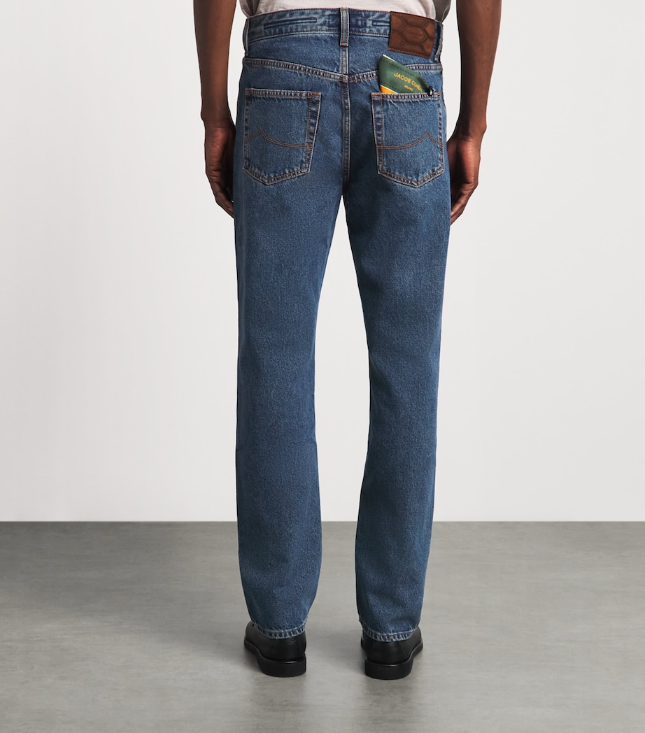 Jacob Cohën Mens Edo Straight Jeans Stone Med Blu Image 5