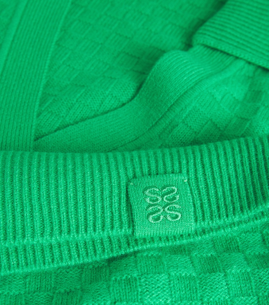 Wool-Cashmere V-Neck Sweater GREEN Image 5