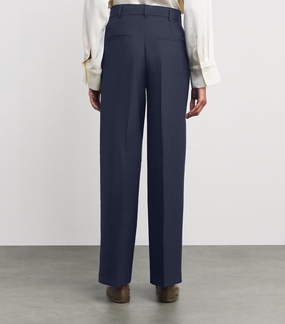 Straight Tailored Trousers NAVY Image 4