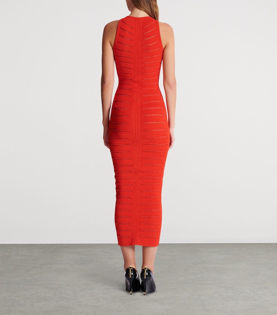 Knitted Distressed Midi Dress 3CL ROUGE Image 3