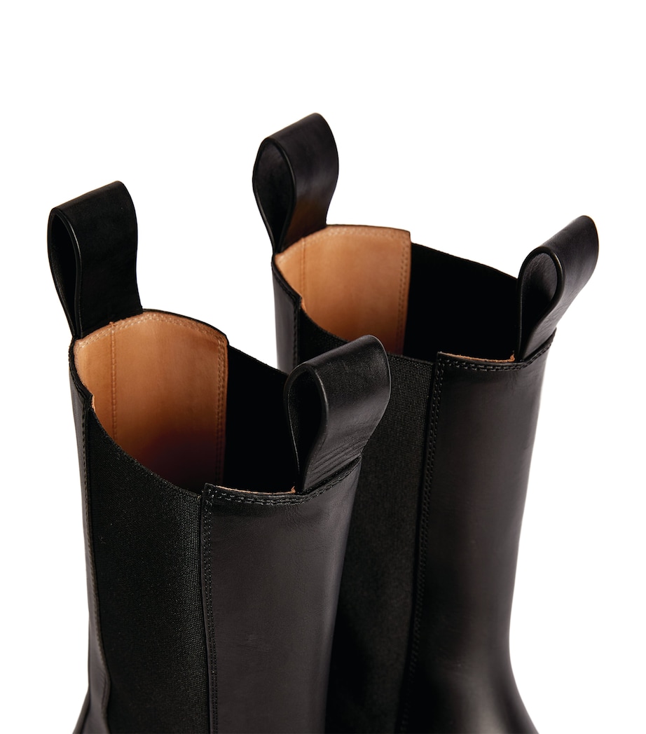 Leather Lug Boots NERO/NERO Image 6