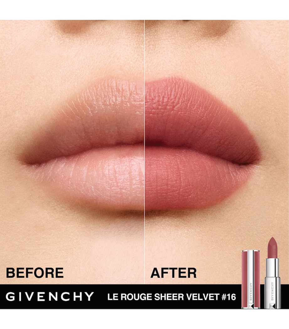 Le Rouge Sheer Velvet Refillable Matte Lipstick N16 Image 3