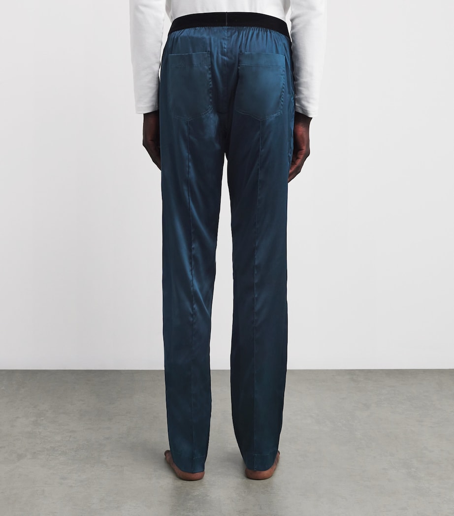 Silk Pyjama Bottoms 429/DEEP OCEAN Image 4