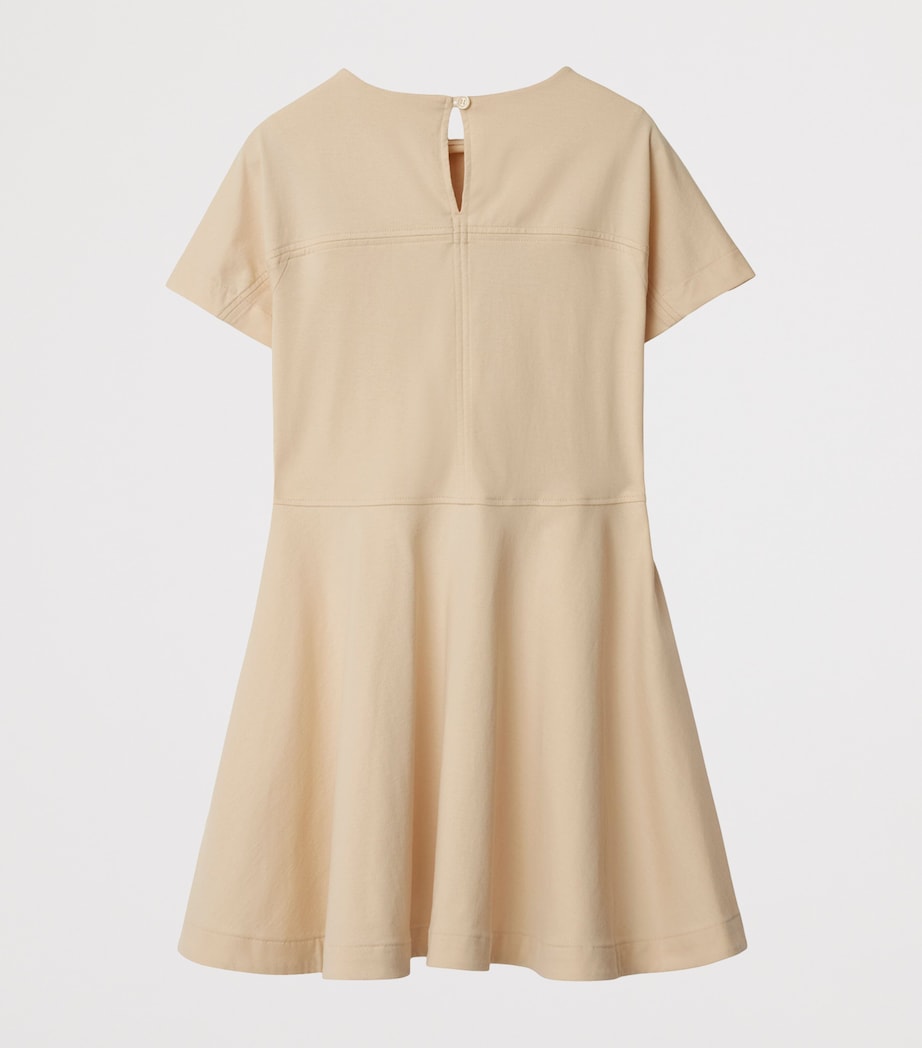 Cotton Check Label Dress (3-12 Years) CALICO Image 2