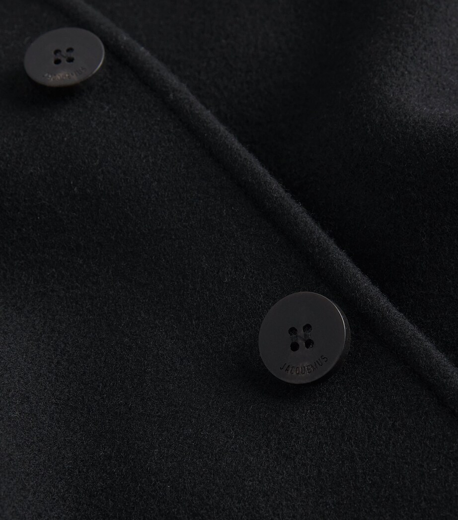 Virgin Wool Bomber Jacket BLACK Image 5