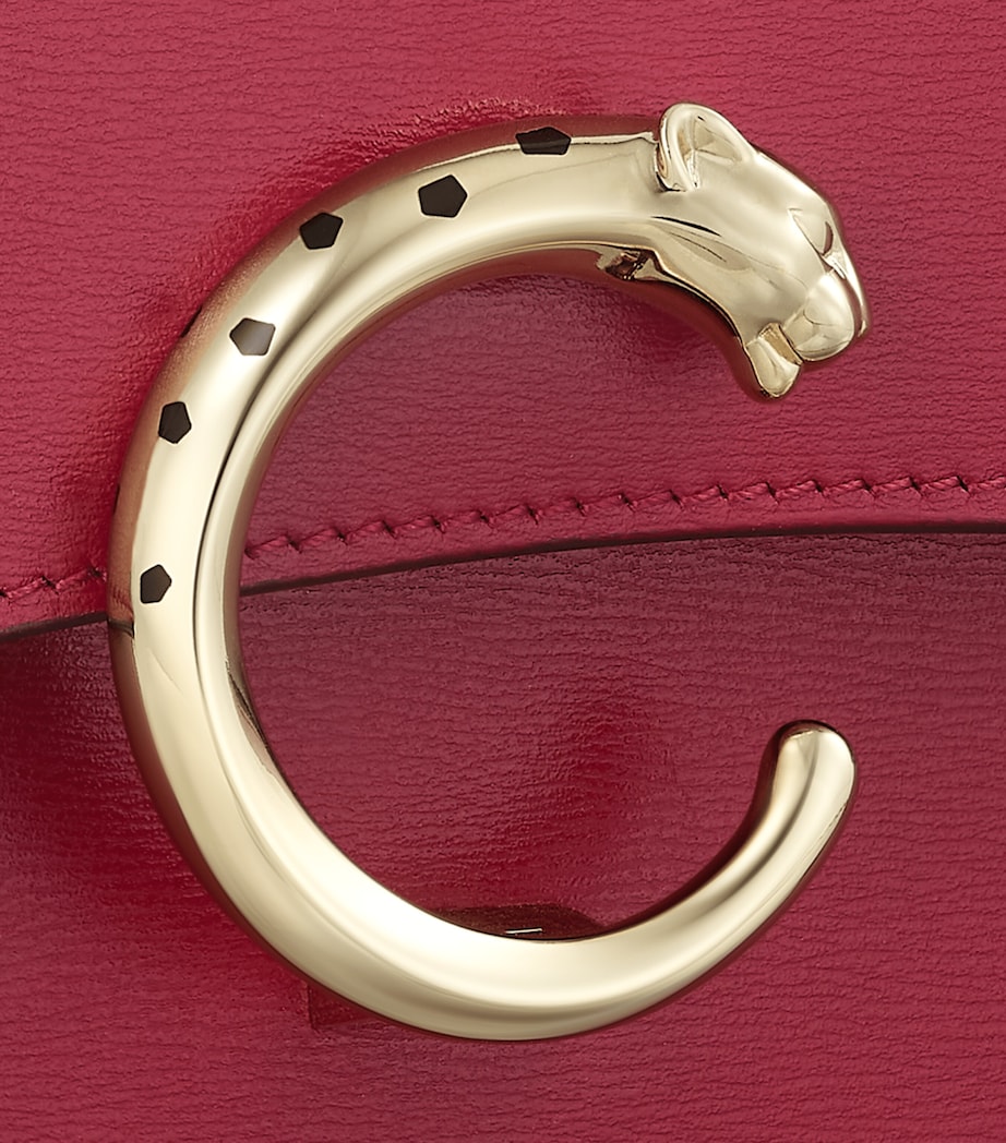 Mini Leather Panthère de Cartier Cross-Body Bag RED Image 11