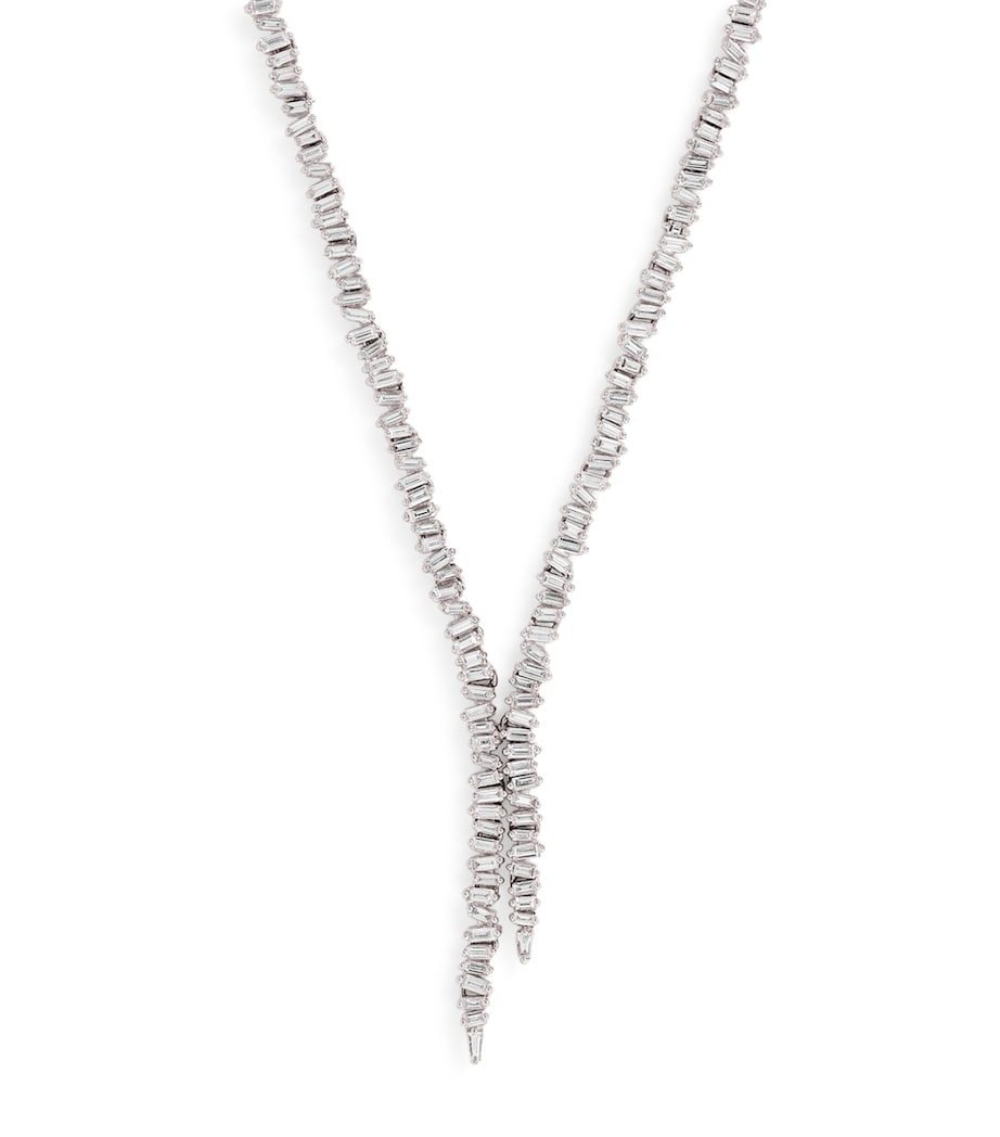 White Gold and Diamond Tennis Necklace 18K WG/WD Image 1