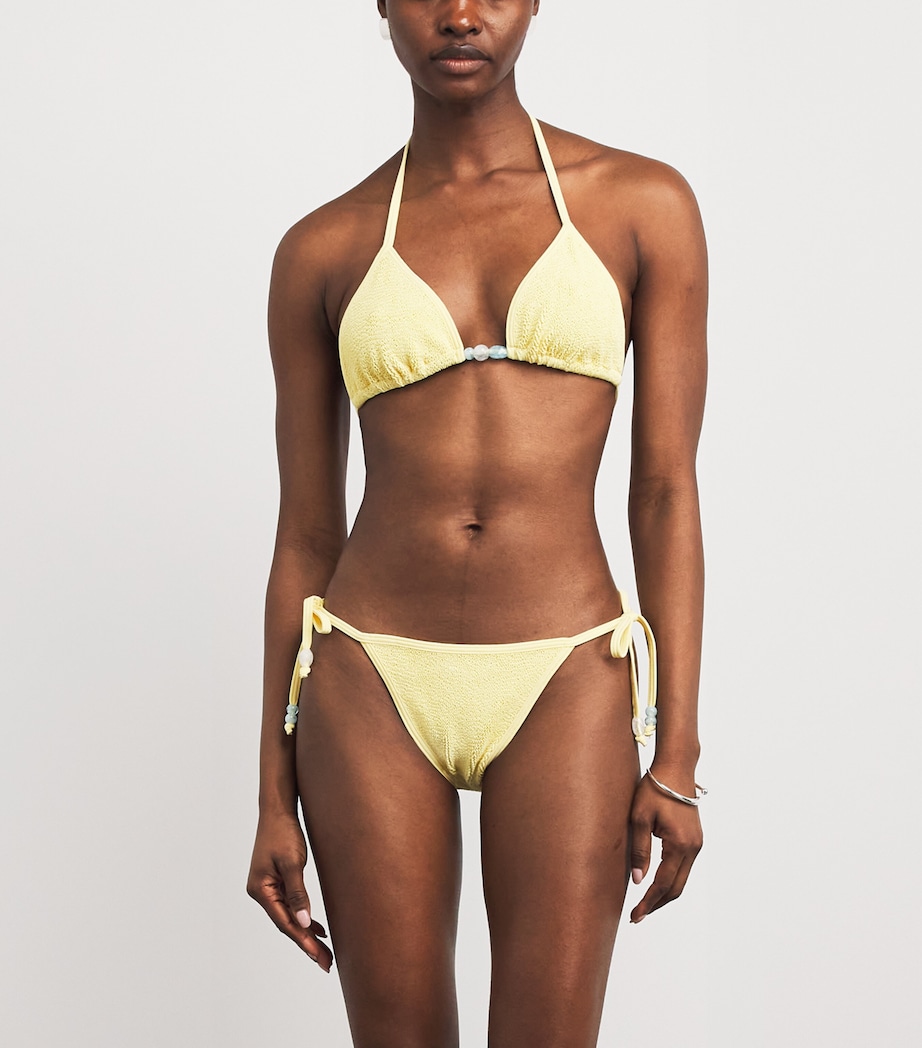 Hunza G Womens Beaded Gina Bikini Butter Image 2