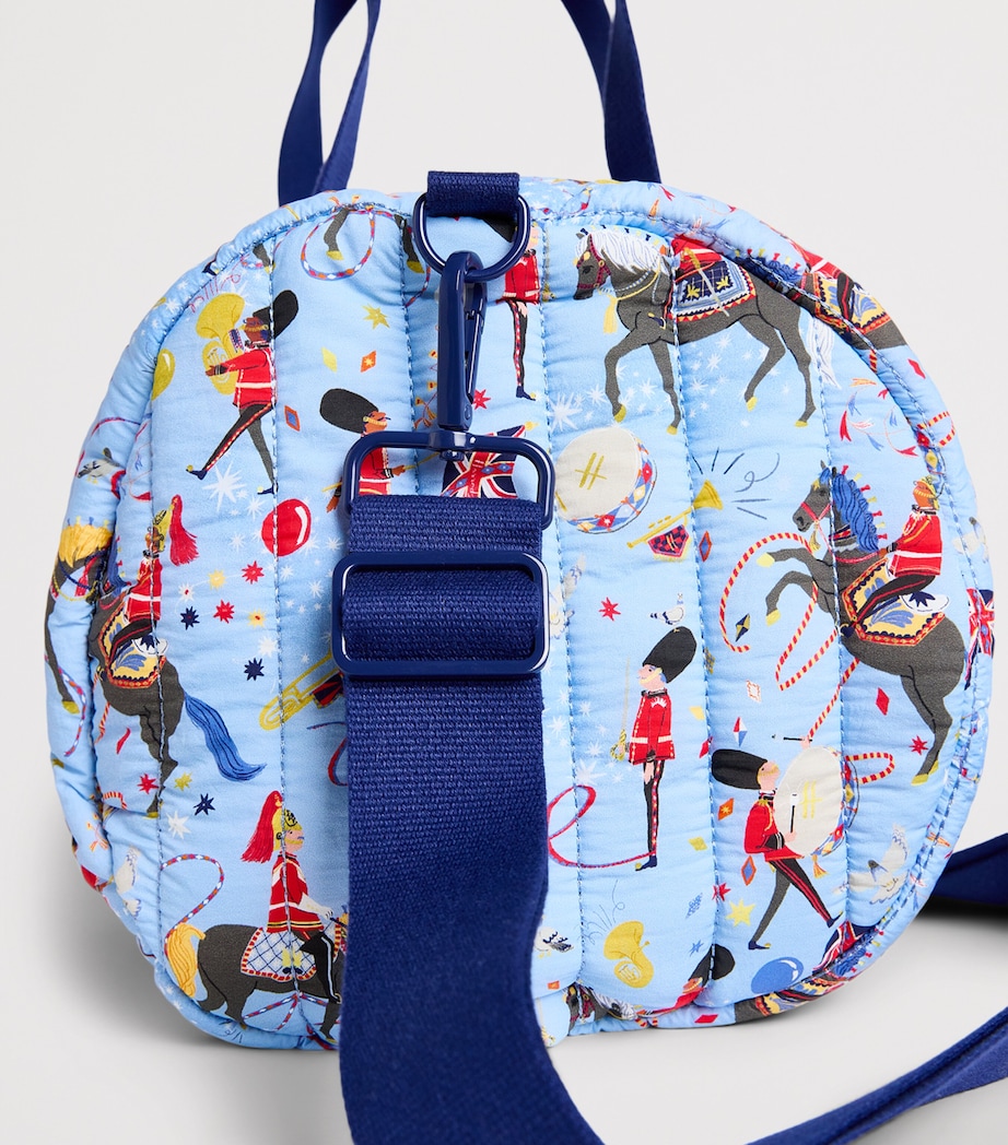 Harrods Quilted Trooping The Colour Duffle Bag Cream Image 3