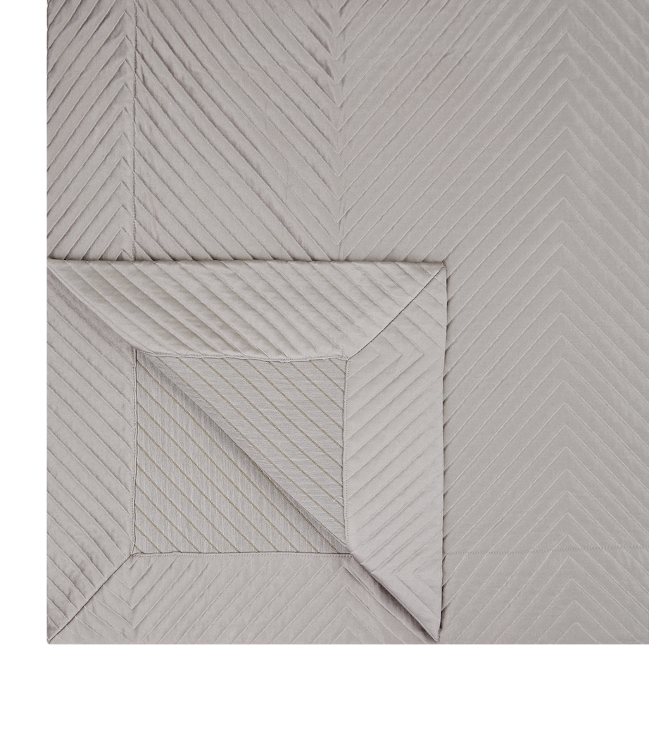 Herringbone Bedspread (270cm x 260cm) 0516 SLATE GREY Image 2