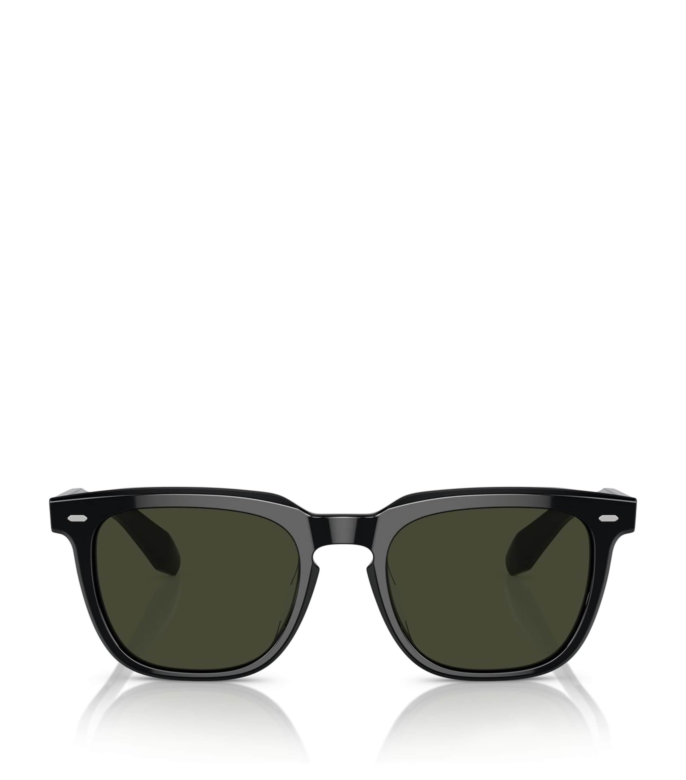 Shop Oliver Peoples Acetate N.06 Sun Sunglasses In Black