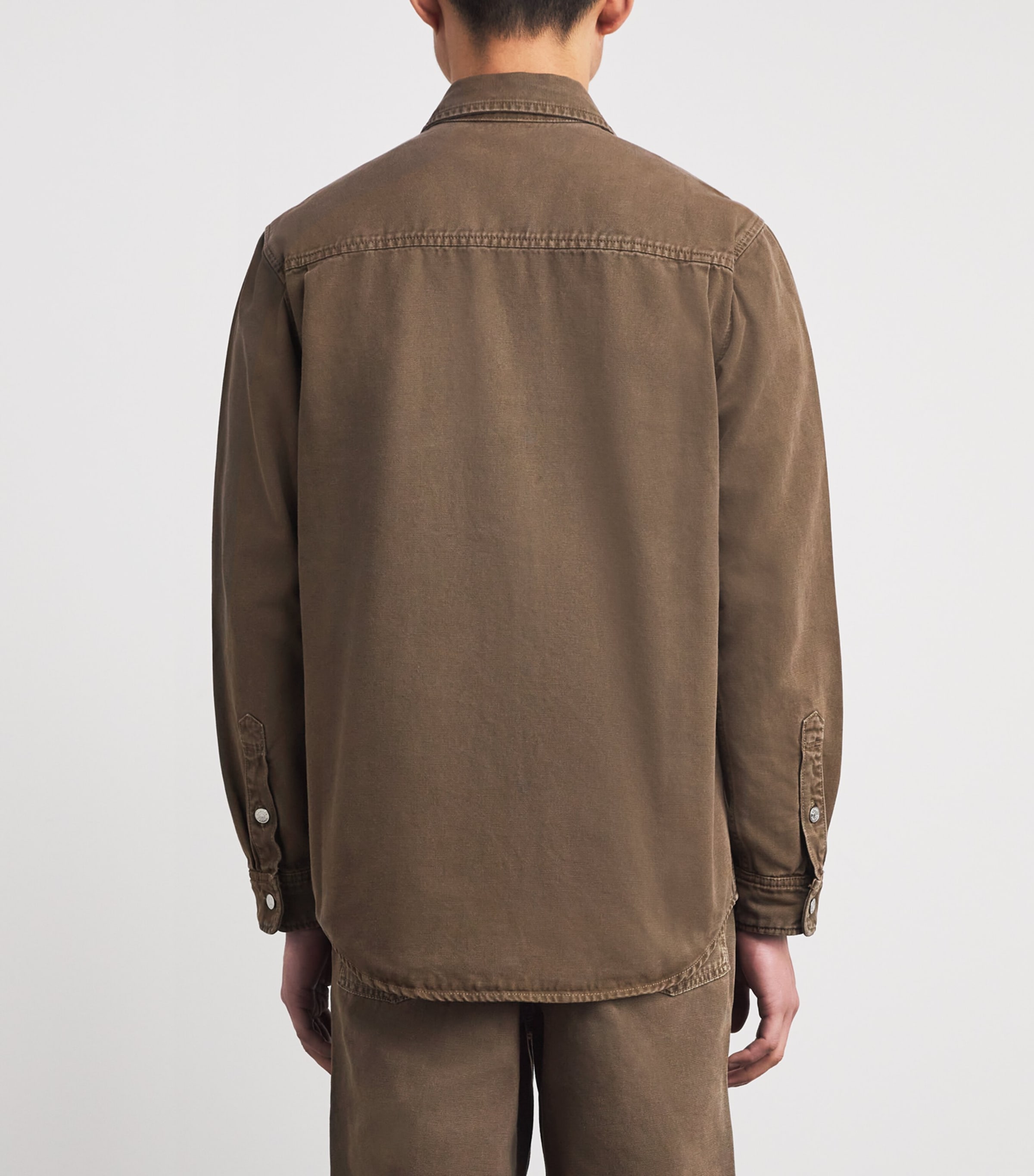 Sadamon Denim Overshirt WASHED CANTEEN Image 4