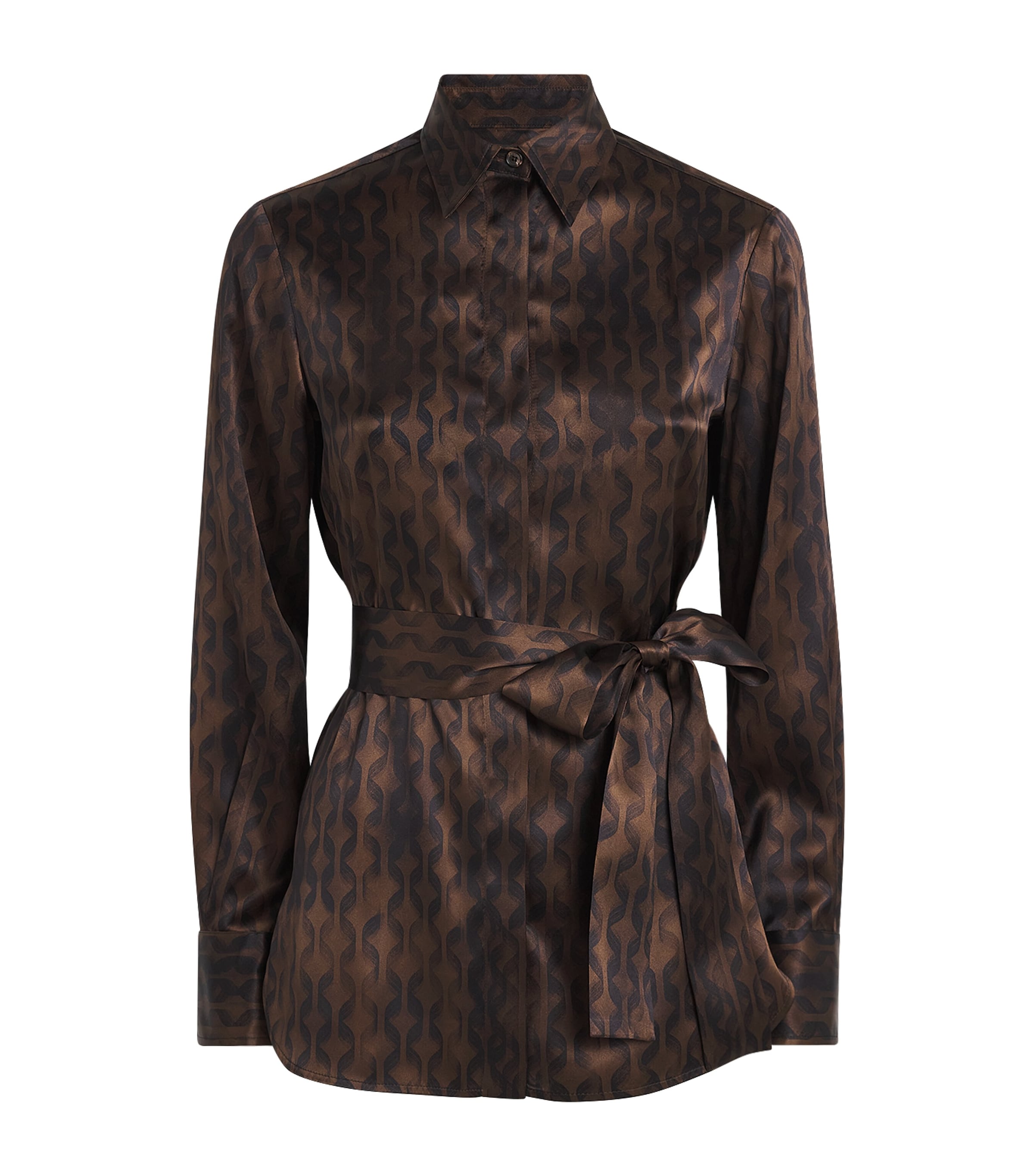 Kiton Silk Geometric Shirt