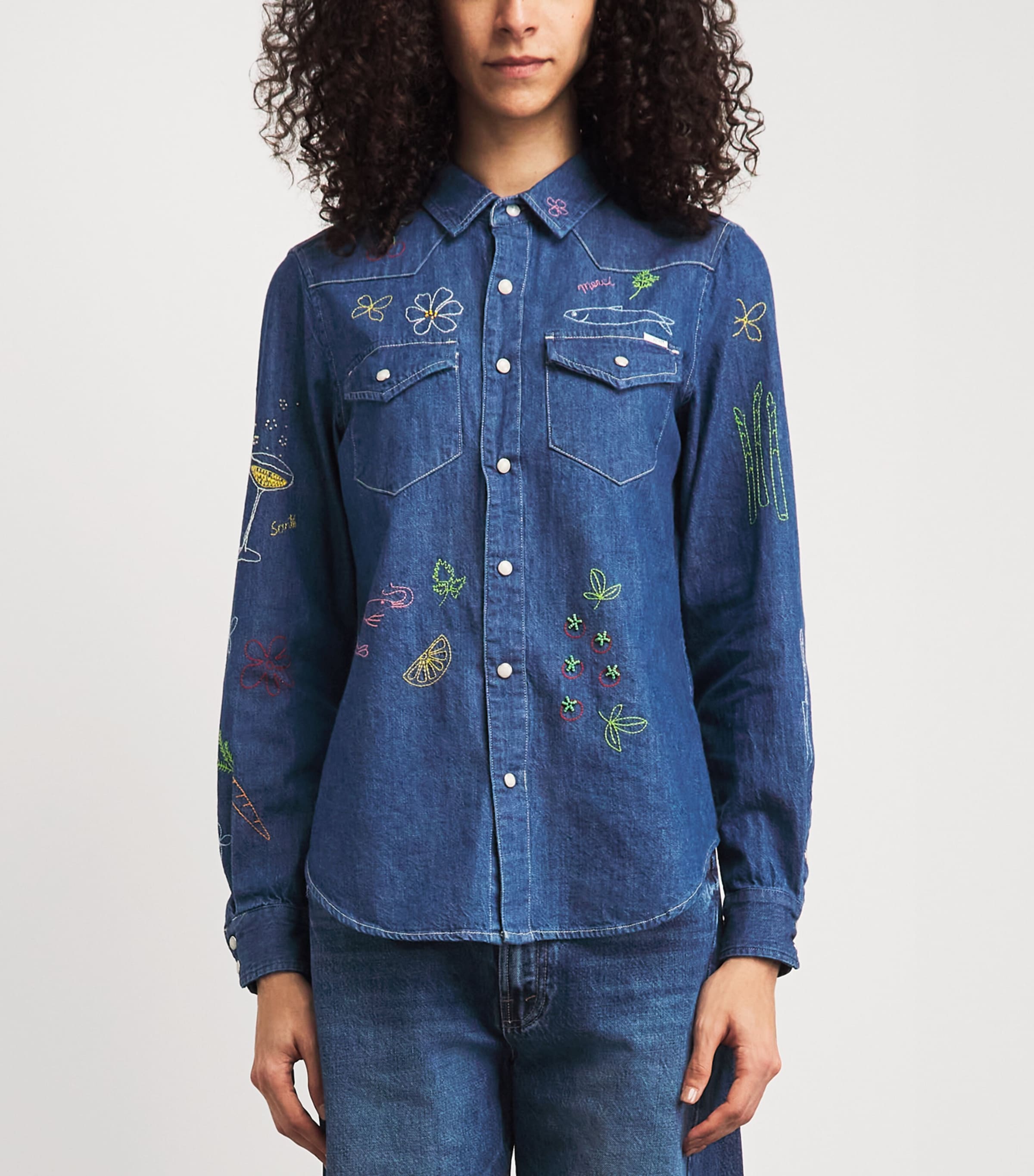 MOTHER Womens Denim All My Exes Shirt Rvr Reservation Image 4