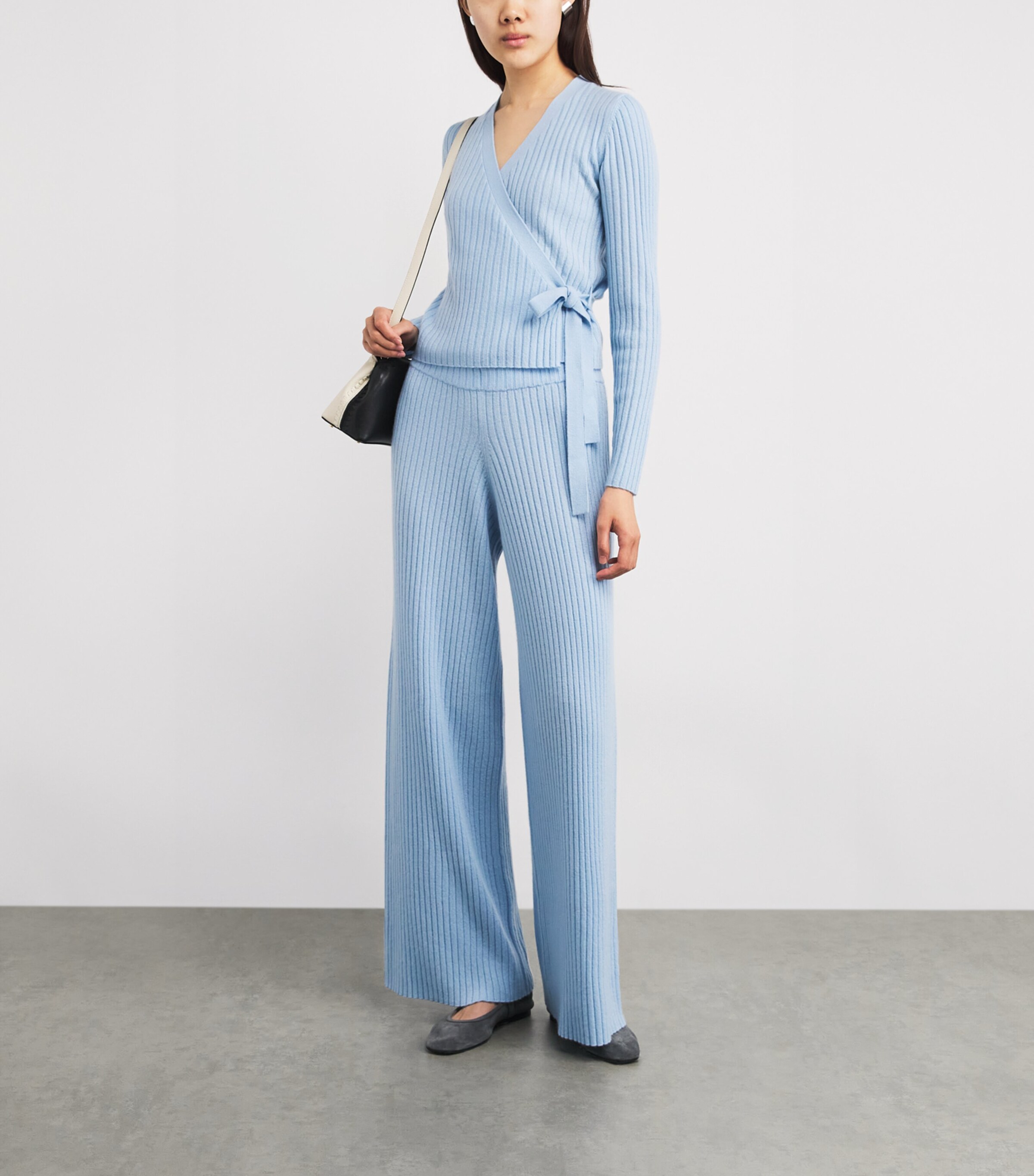 Cashmere Rib Cardigan 11/11 BLUE Image 2